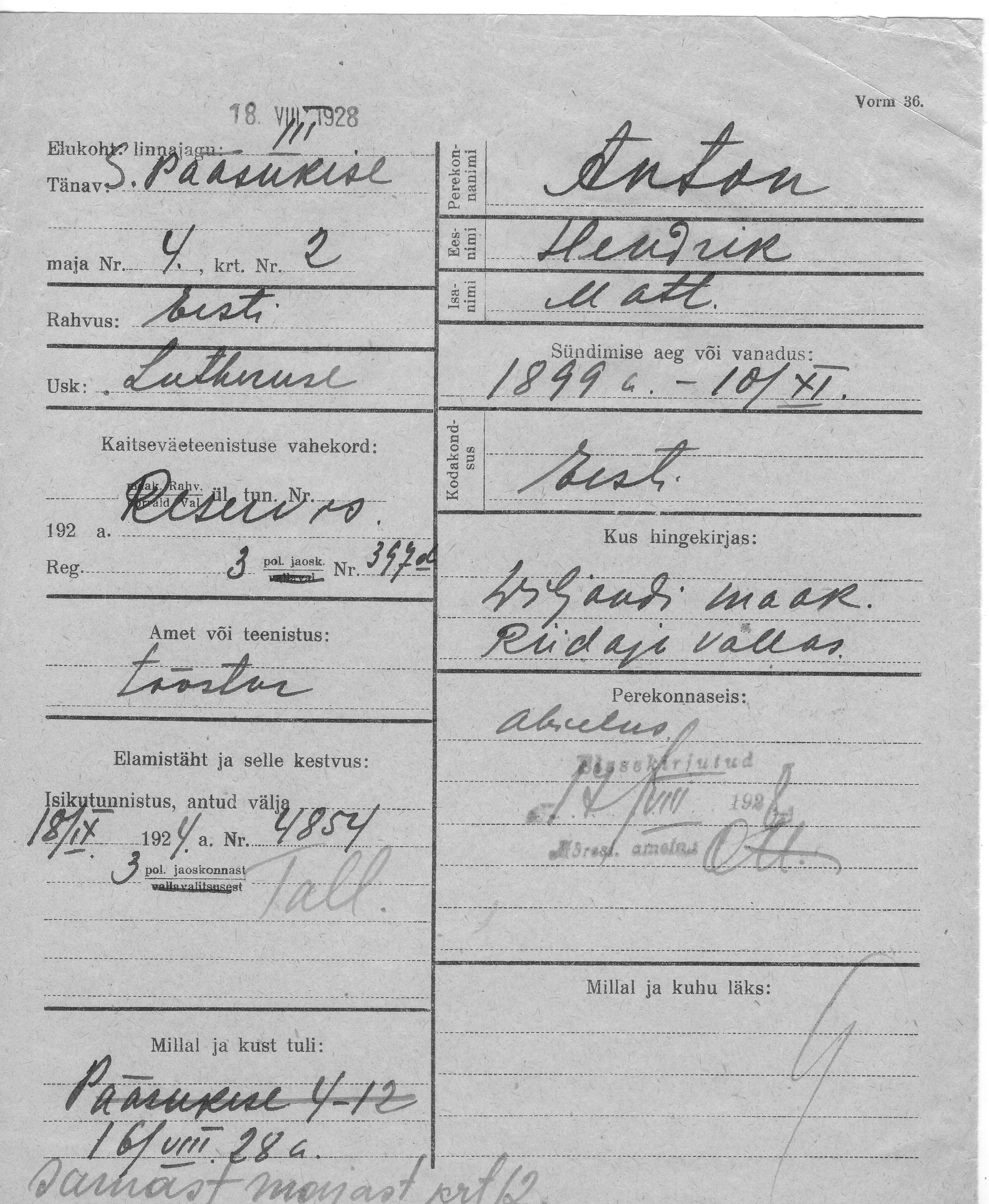 Anton, Hendrik, Matt