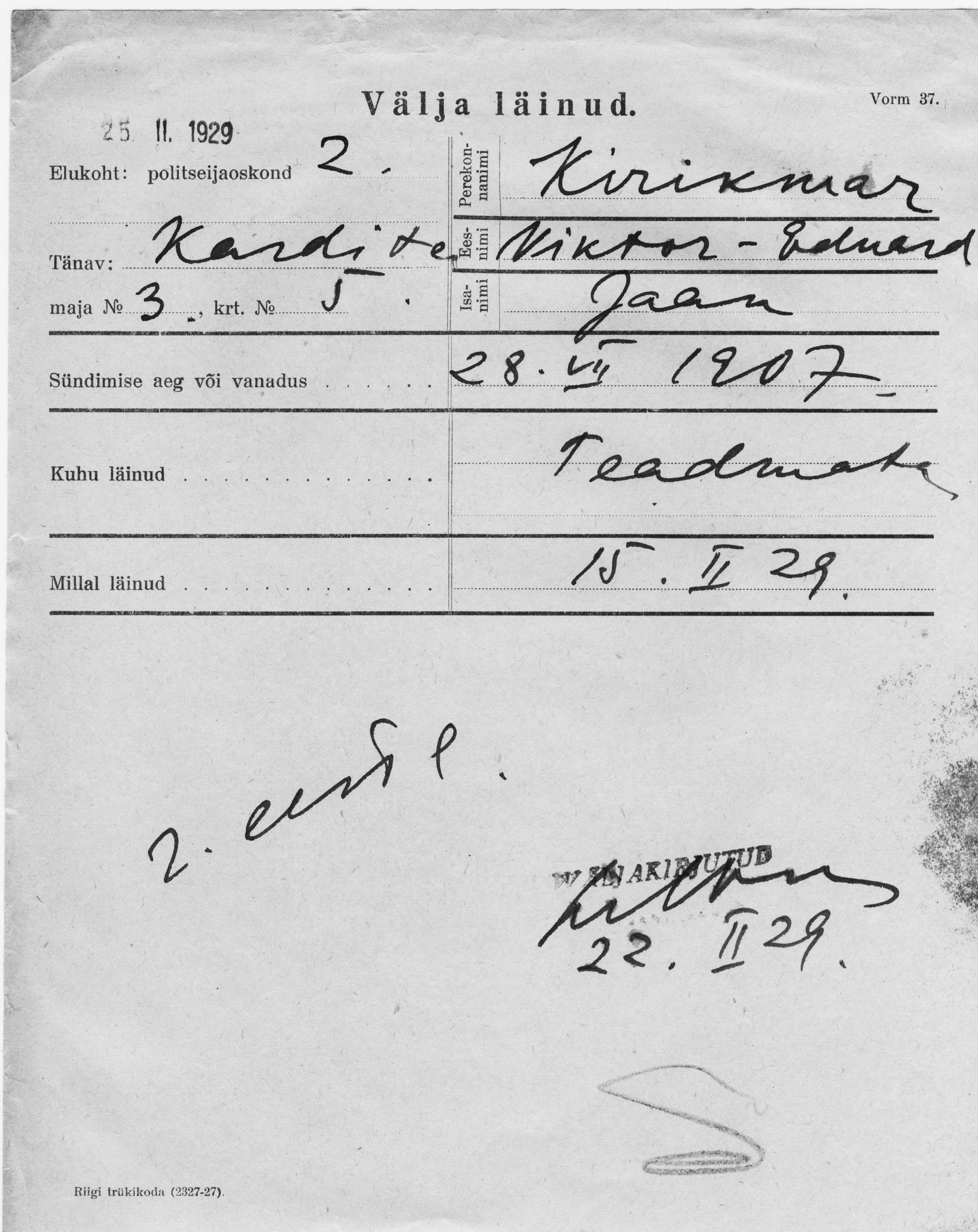 Kirikmar, Viktor, Eduard