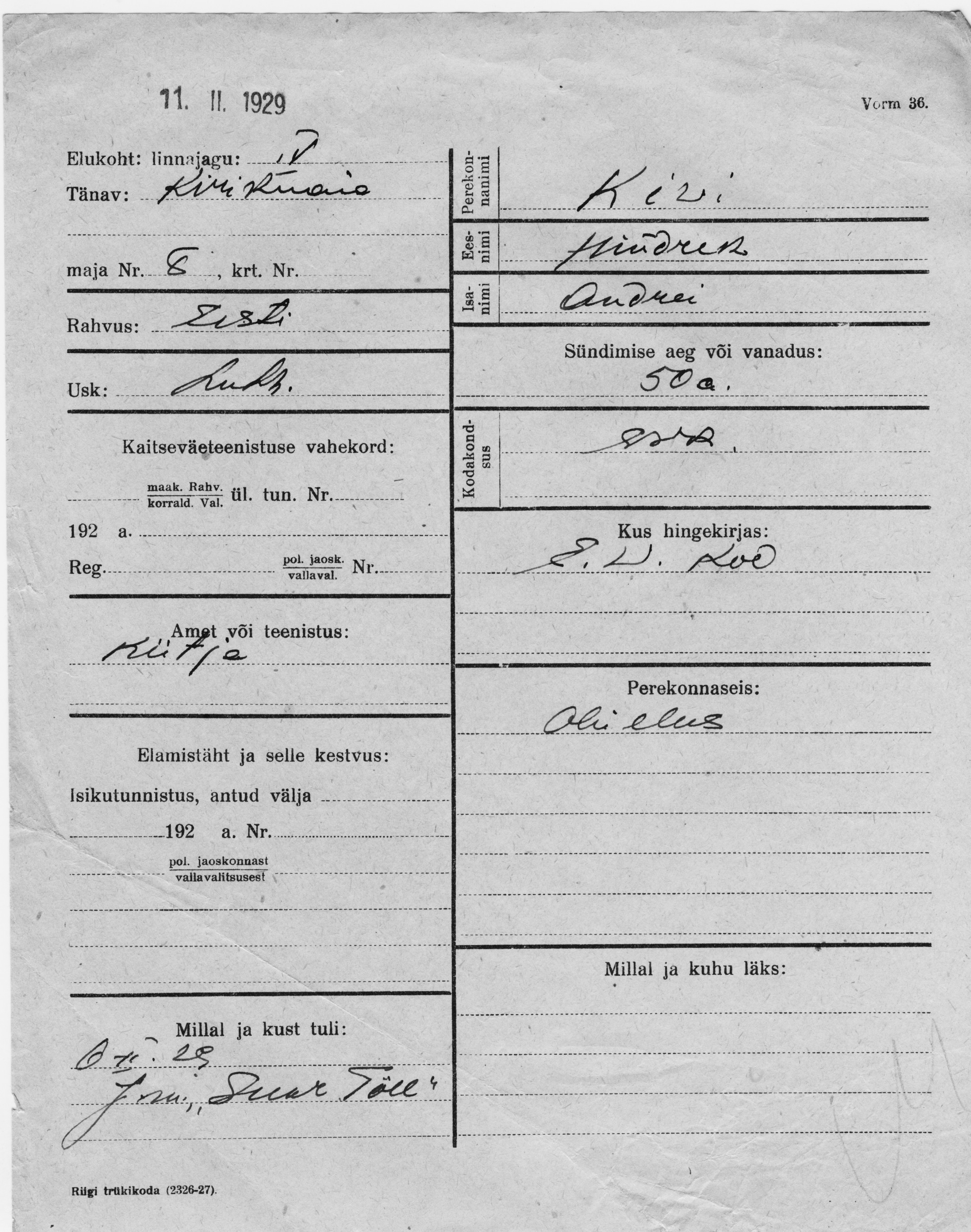 Kivi, Hindrek, Andrei