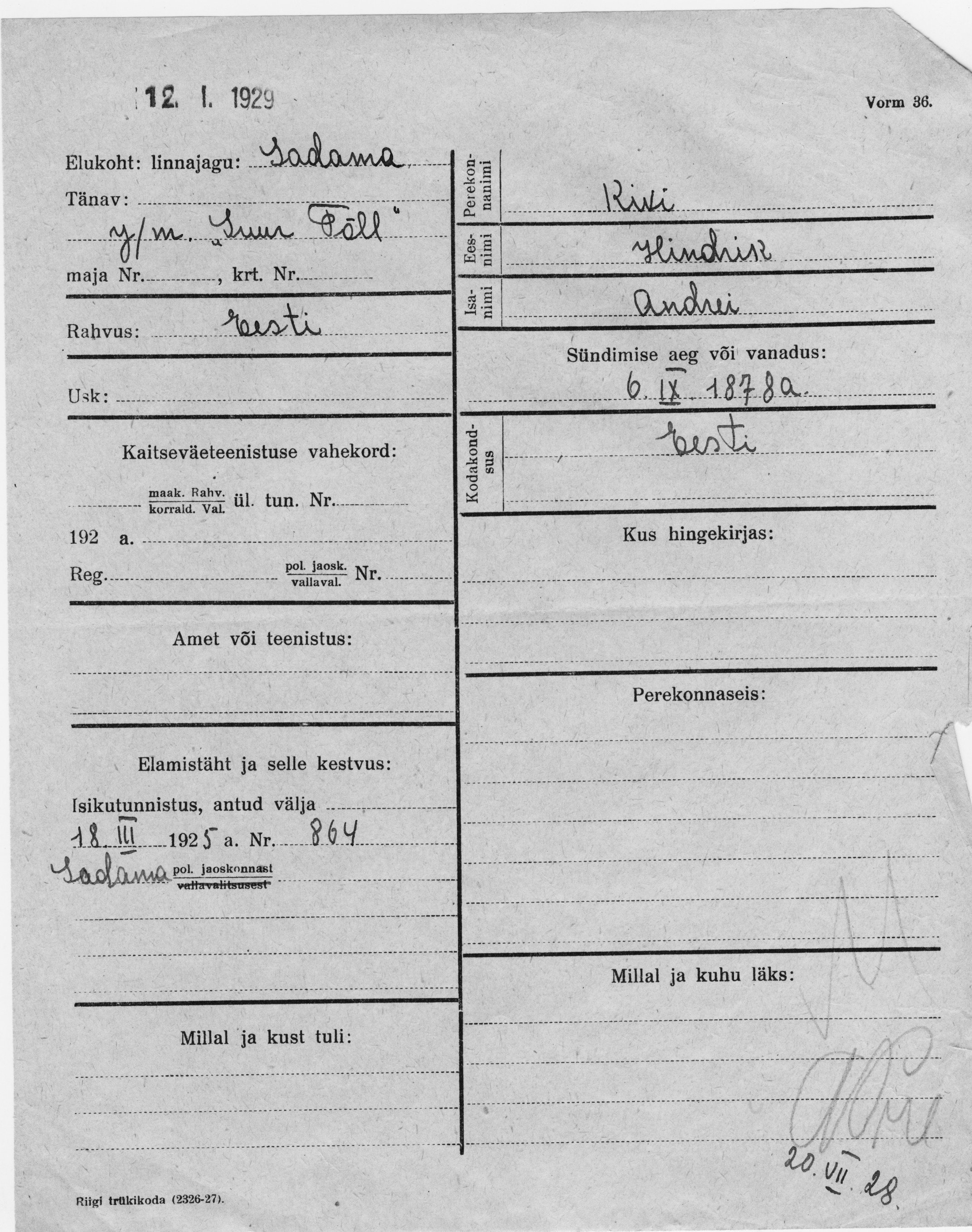 Kivi, Hindrik, Andrei