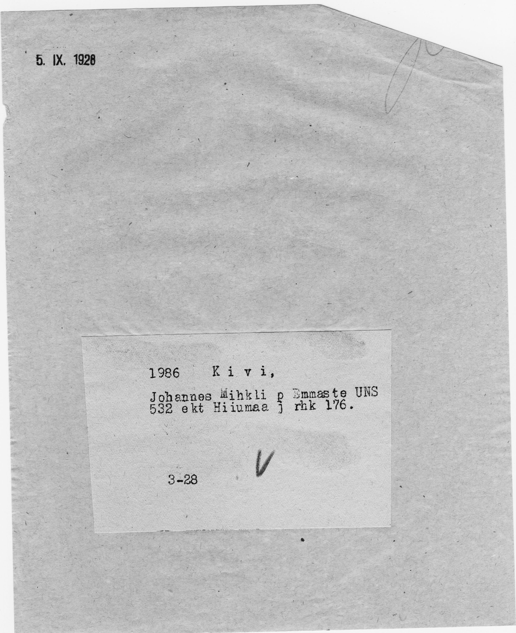 Kivi, Johannes, Mihkel