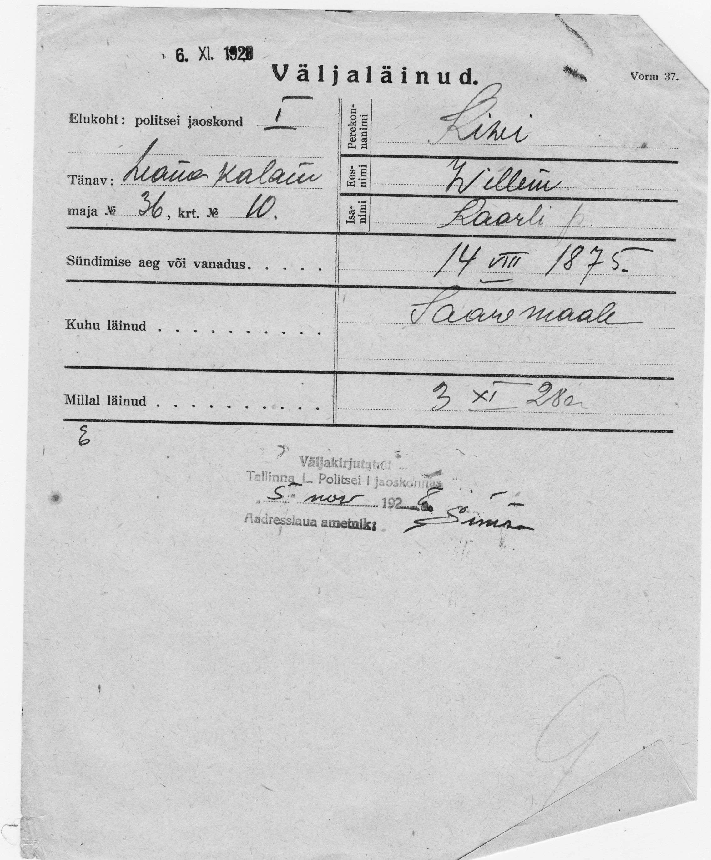 Kivi, Villem, Kaarel