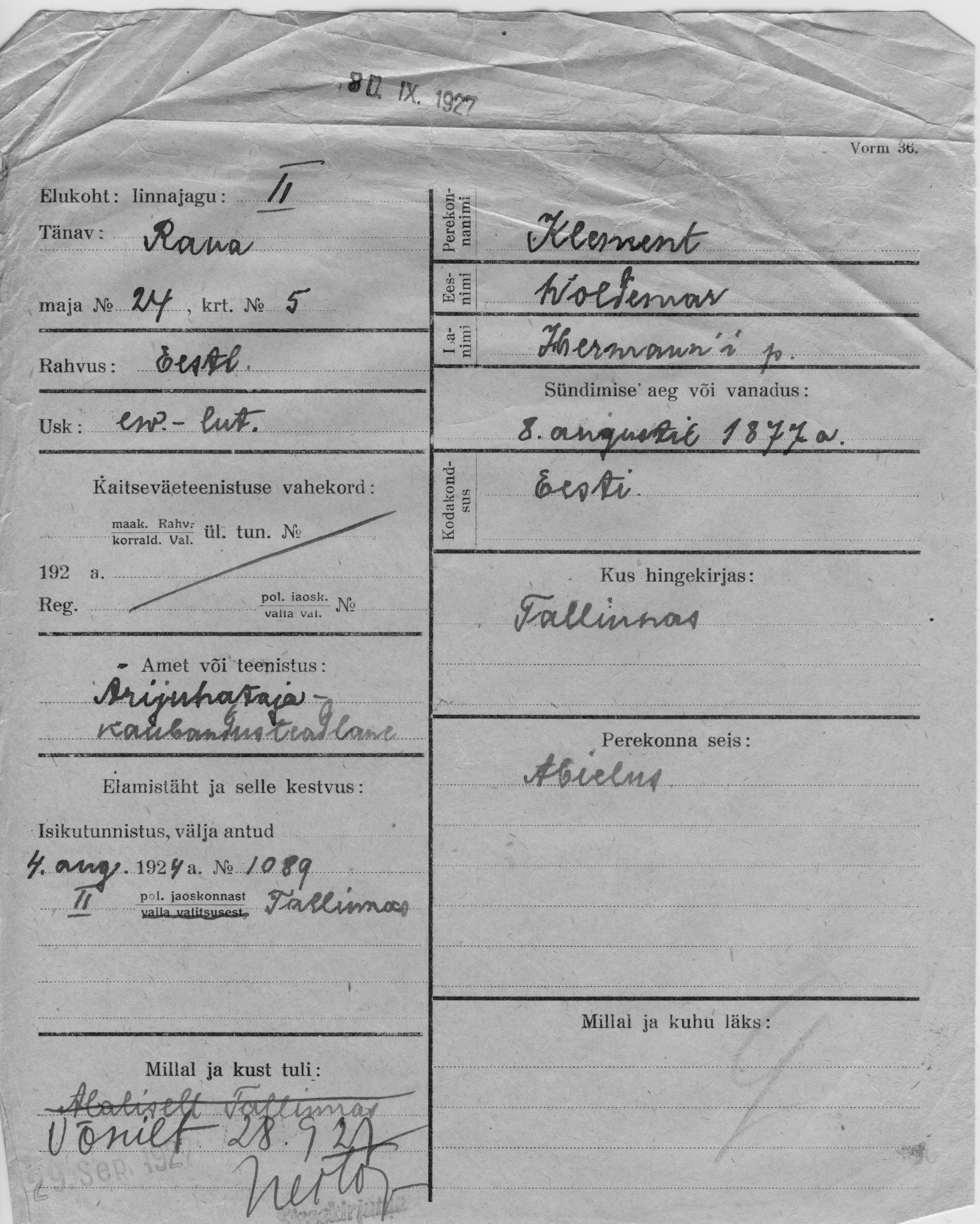 Klement, Woldemar, Hermann