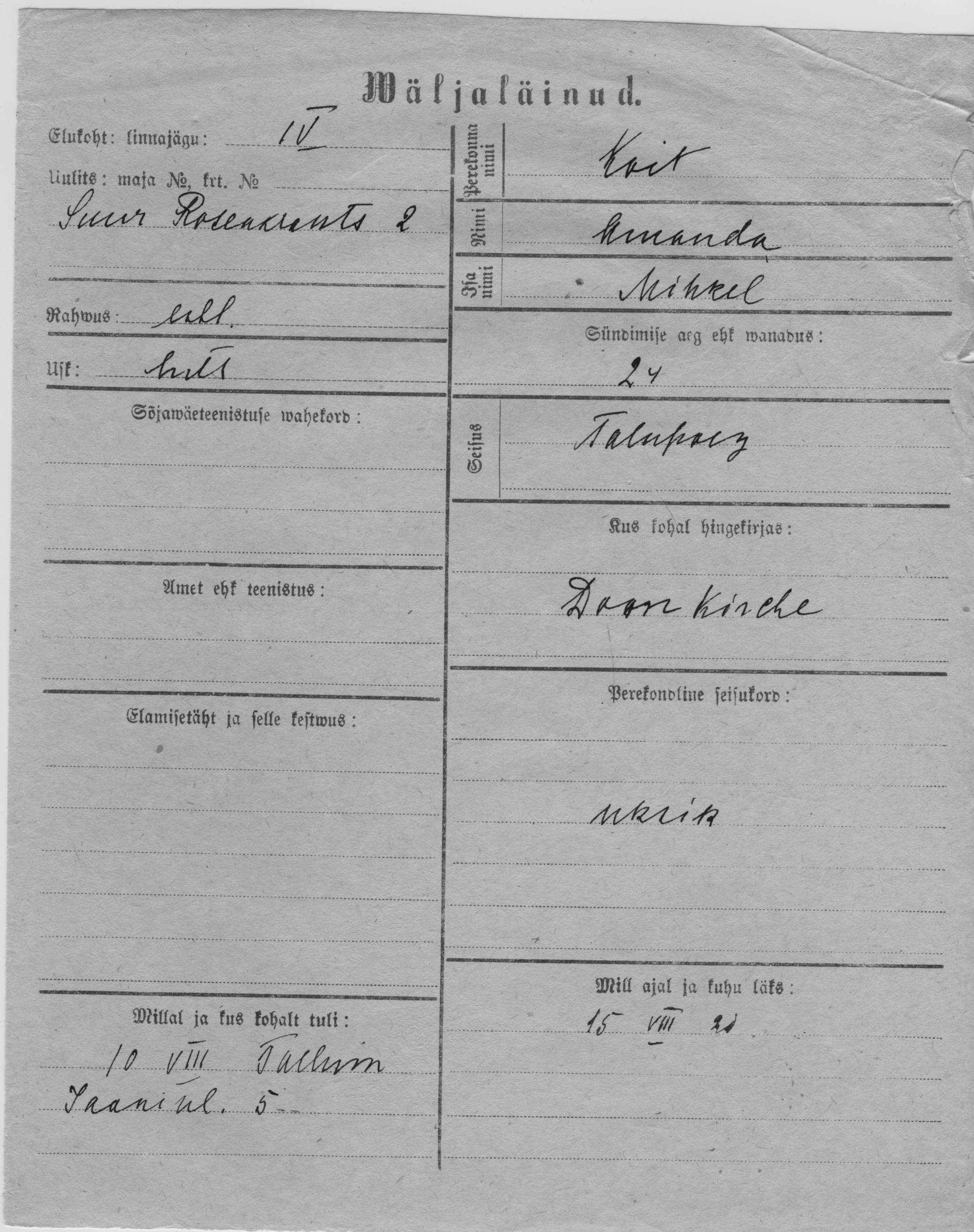 Koit, Amanda, Mihkel