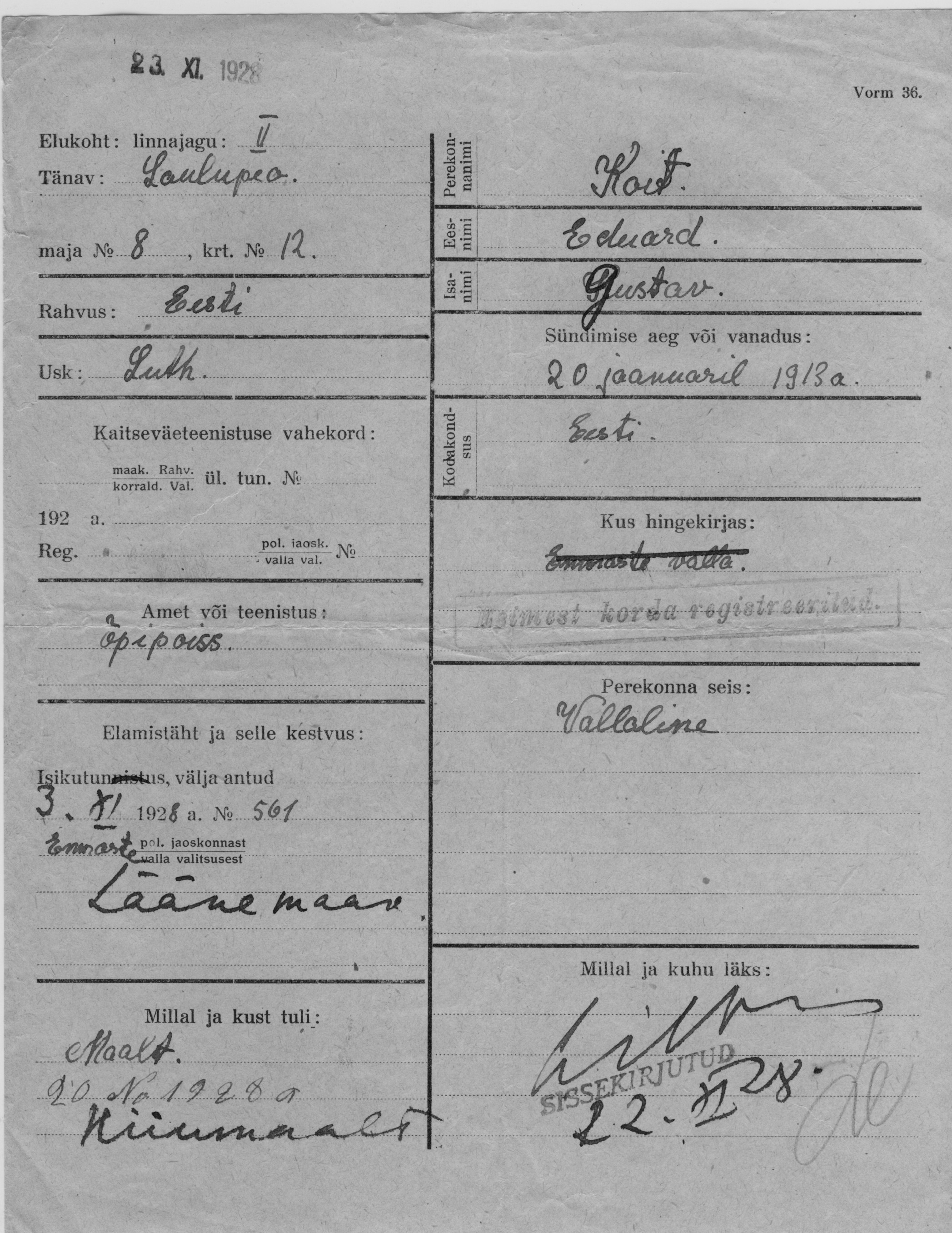 Koit, Eduard, Gustav