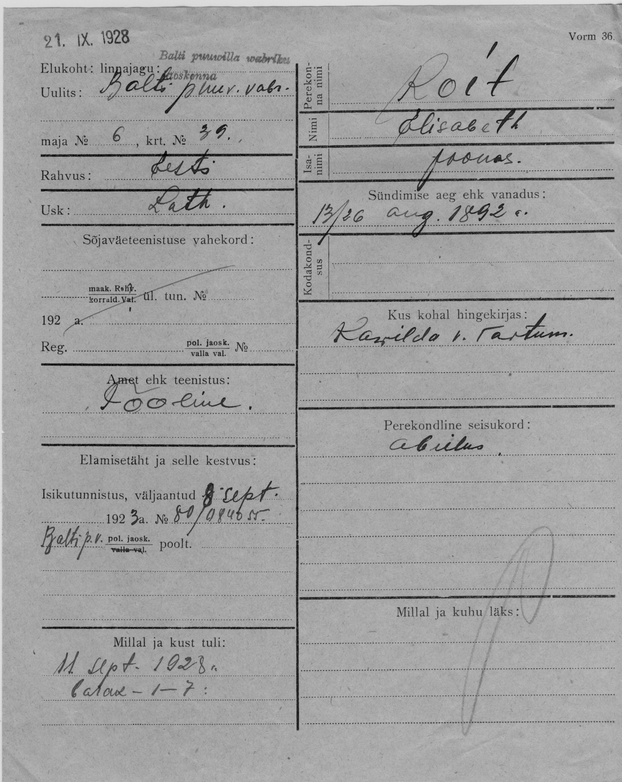 Koit, Elisabeth, Joonas