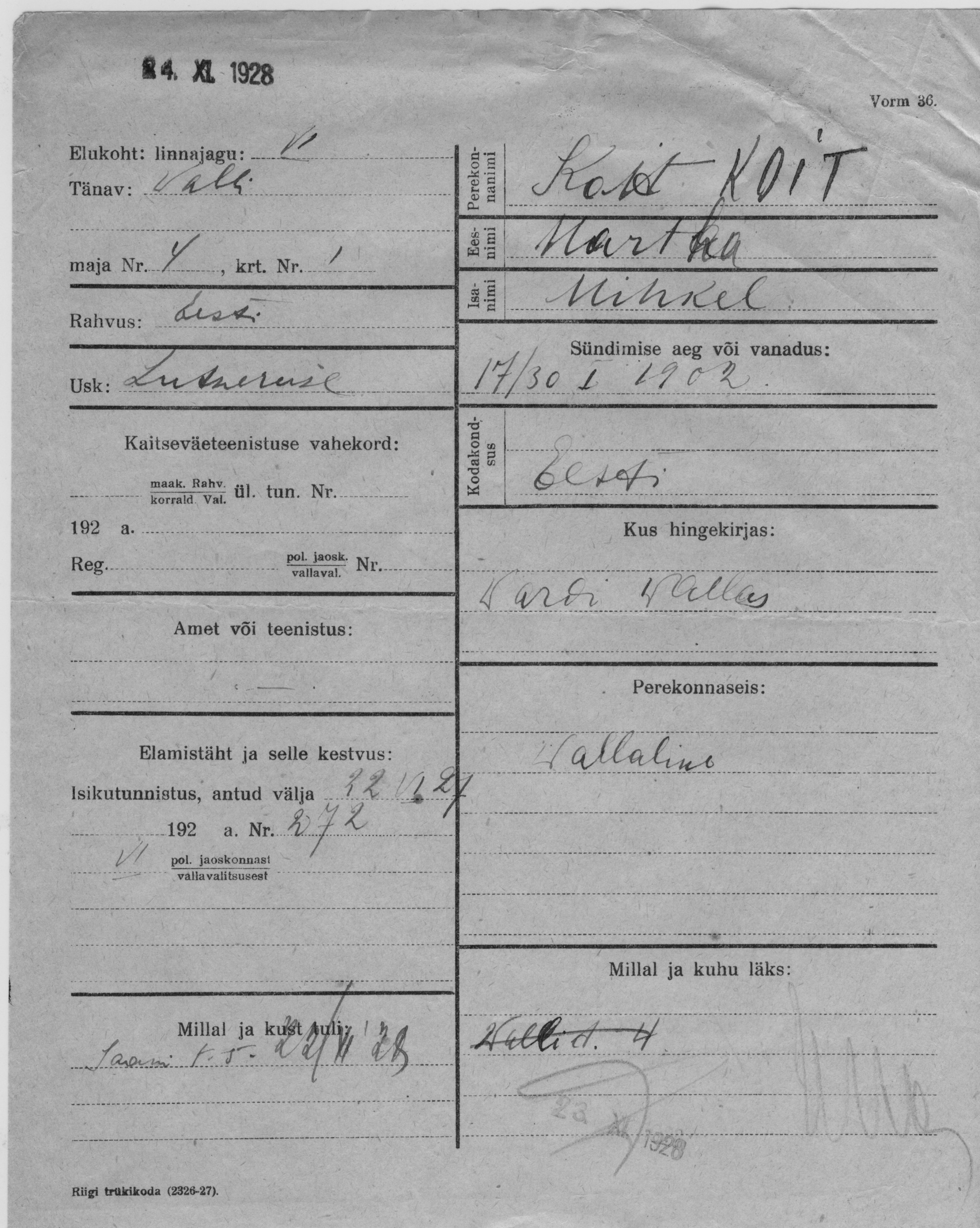 Koit, Martha, Mihkel