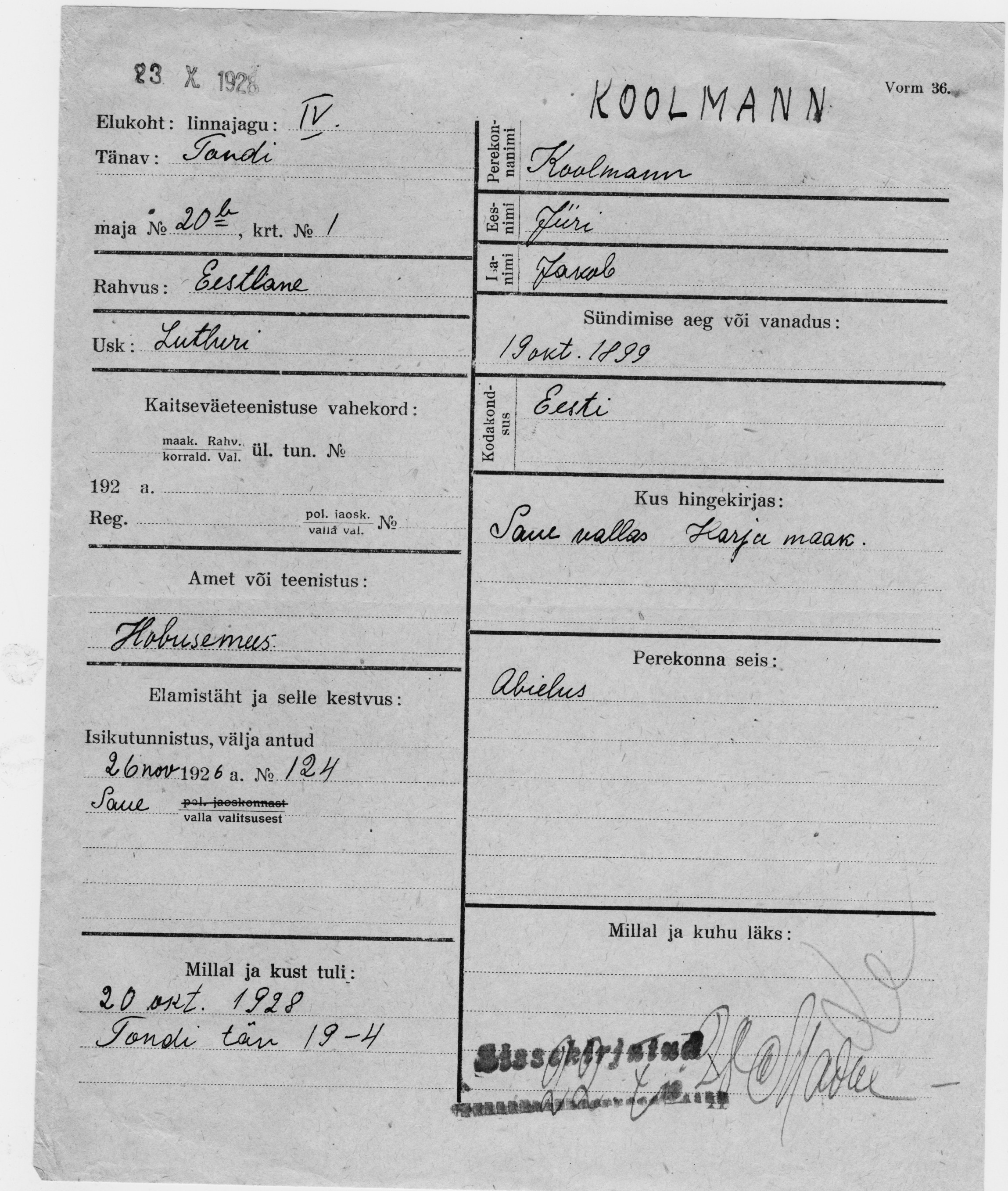 Koolmann, Jüri, Jakob