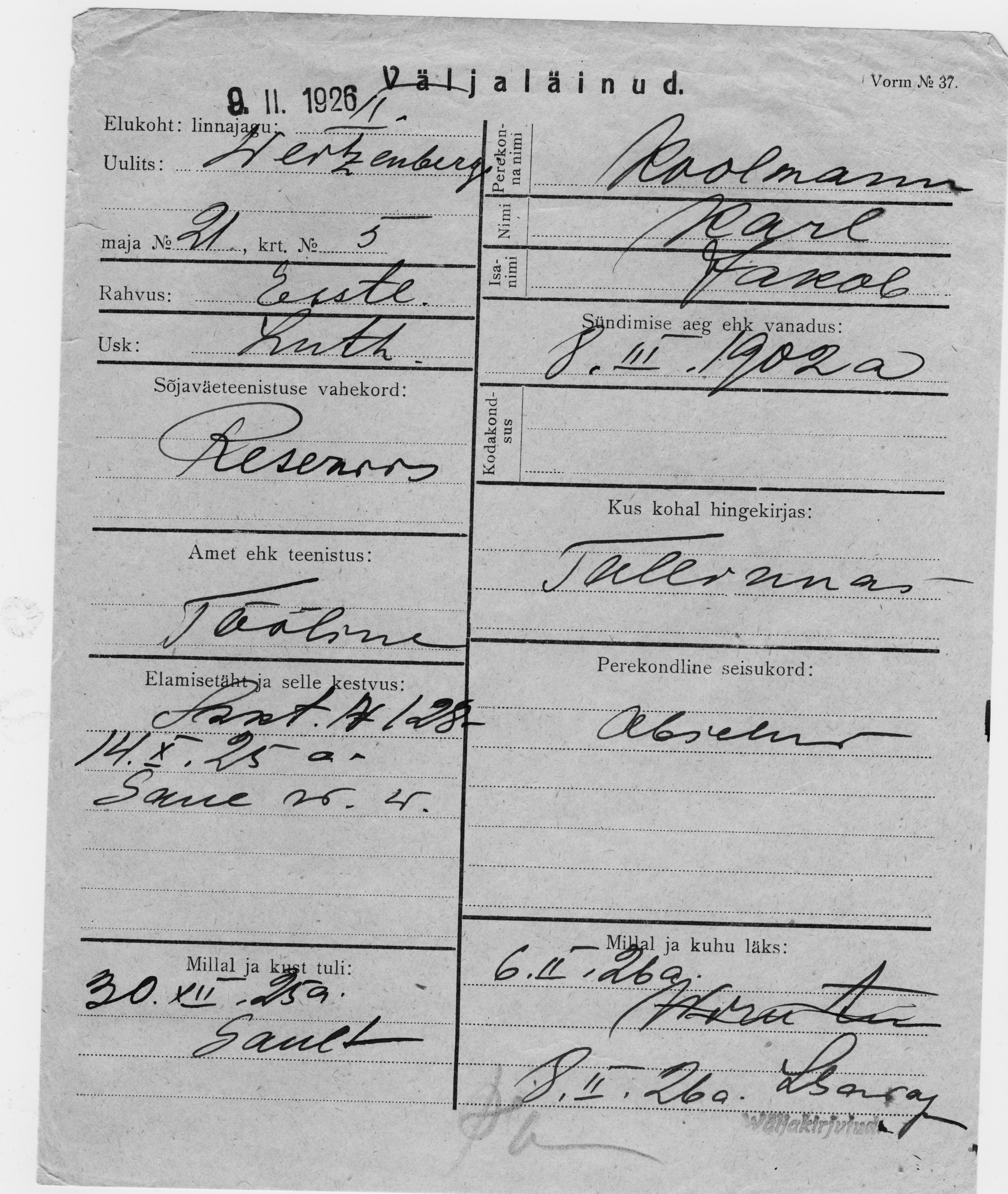 Koolmann, Karl, Jakob