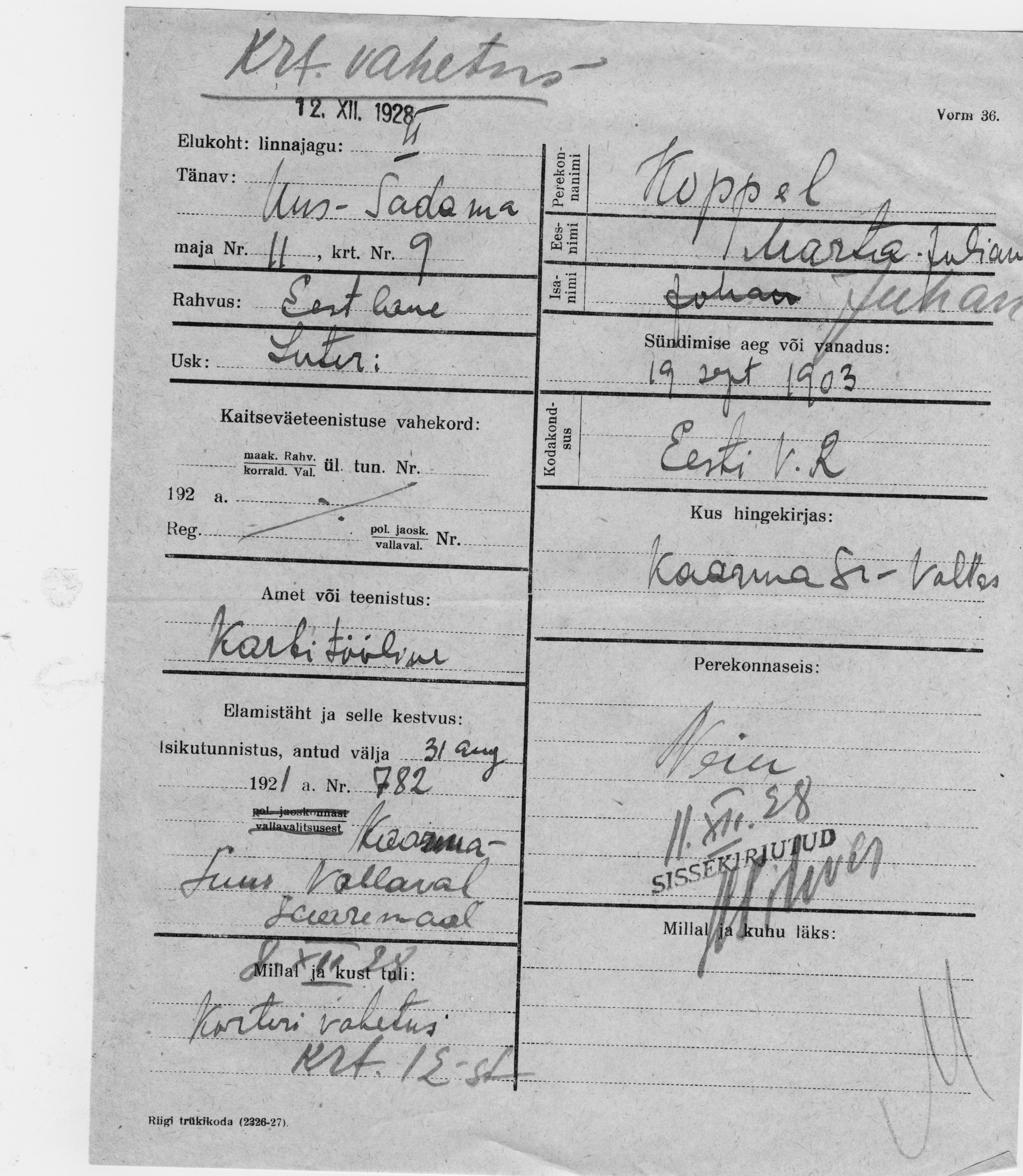 Koppel, Marta, Julian