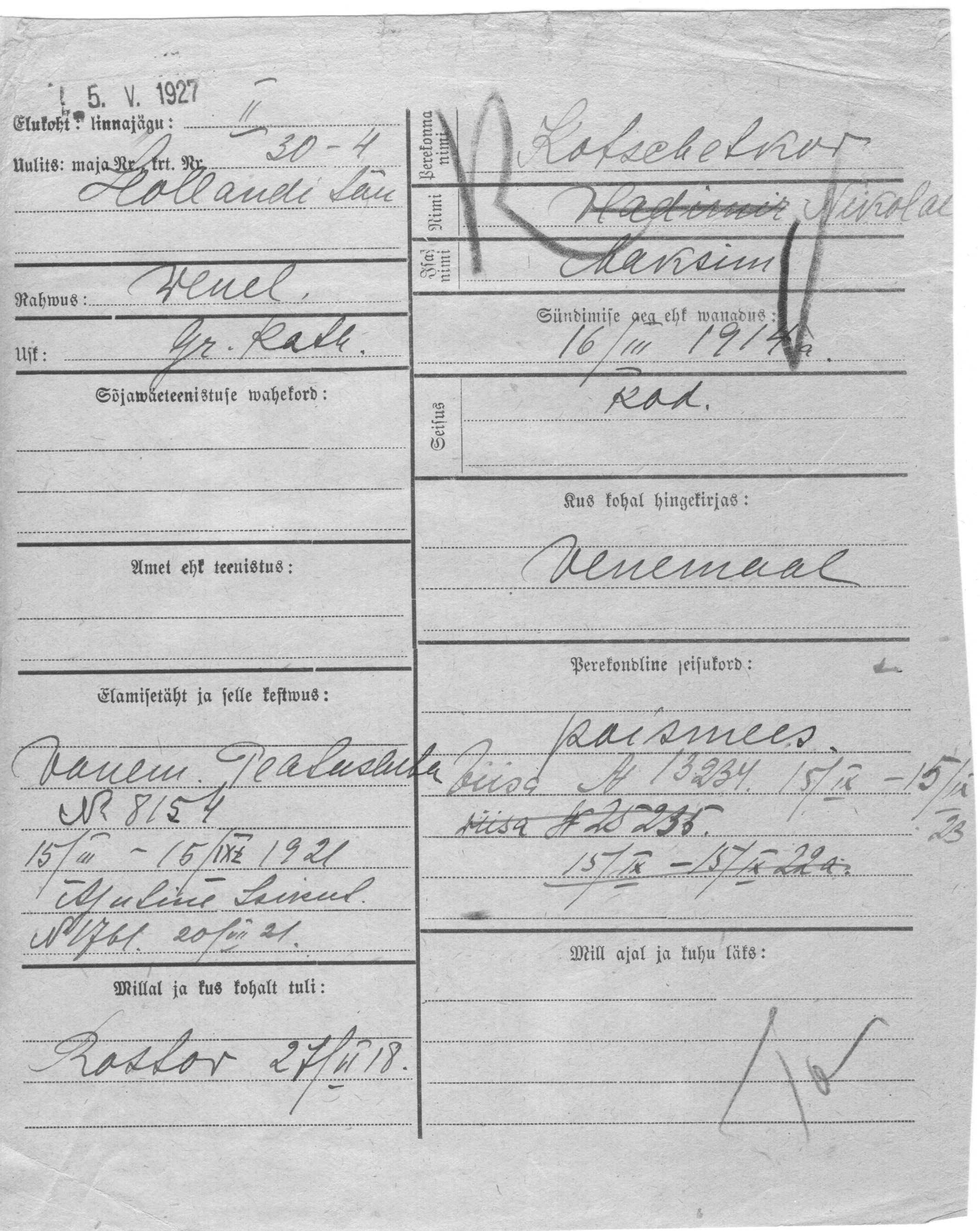 Kotschetkov, Nikolai, Maksim