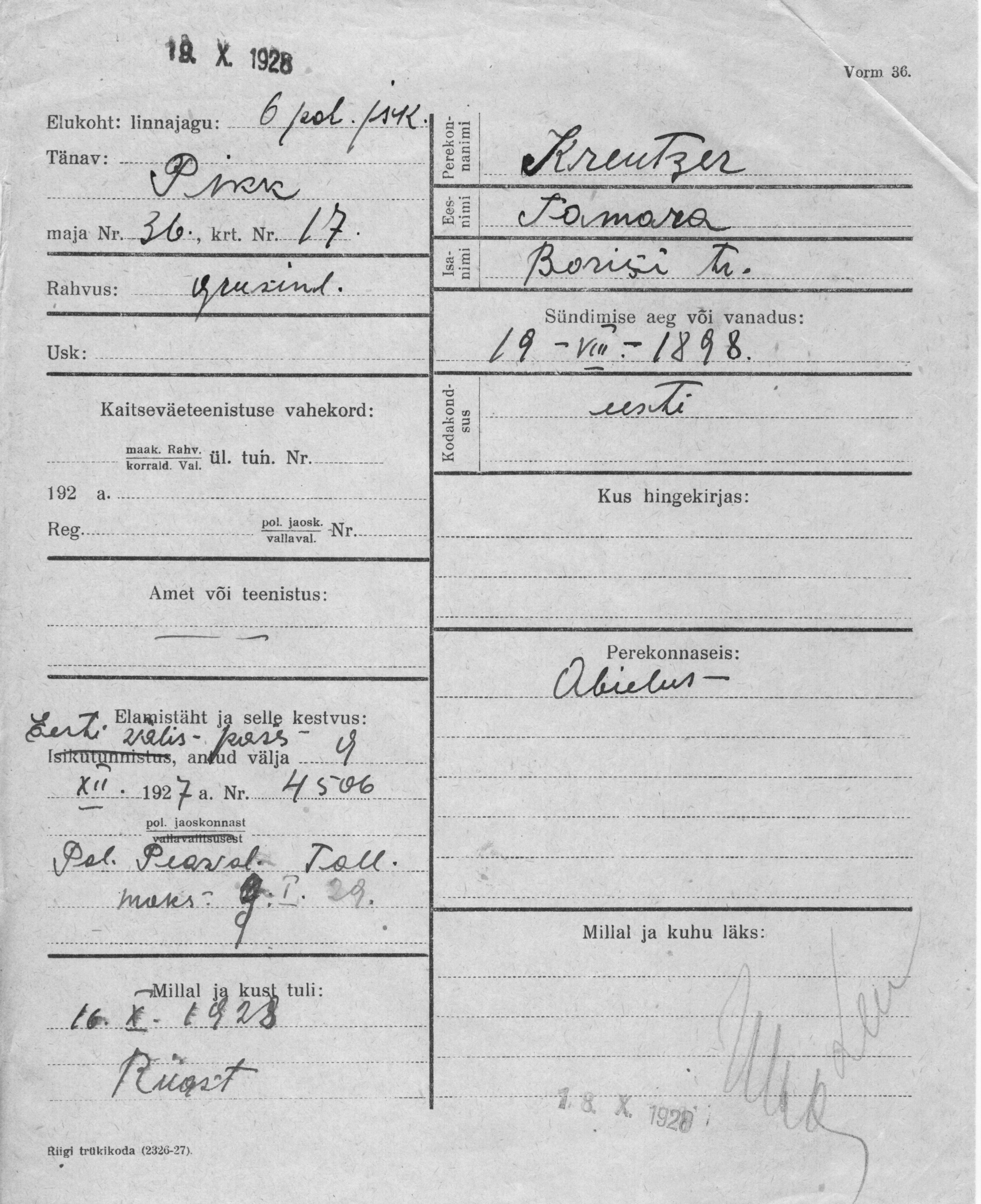 Kreutzer, Tamara, Boris