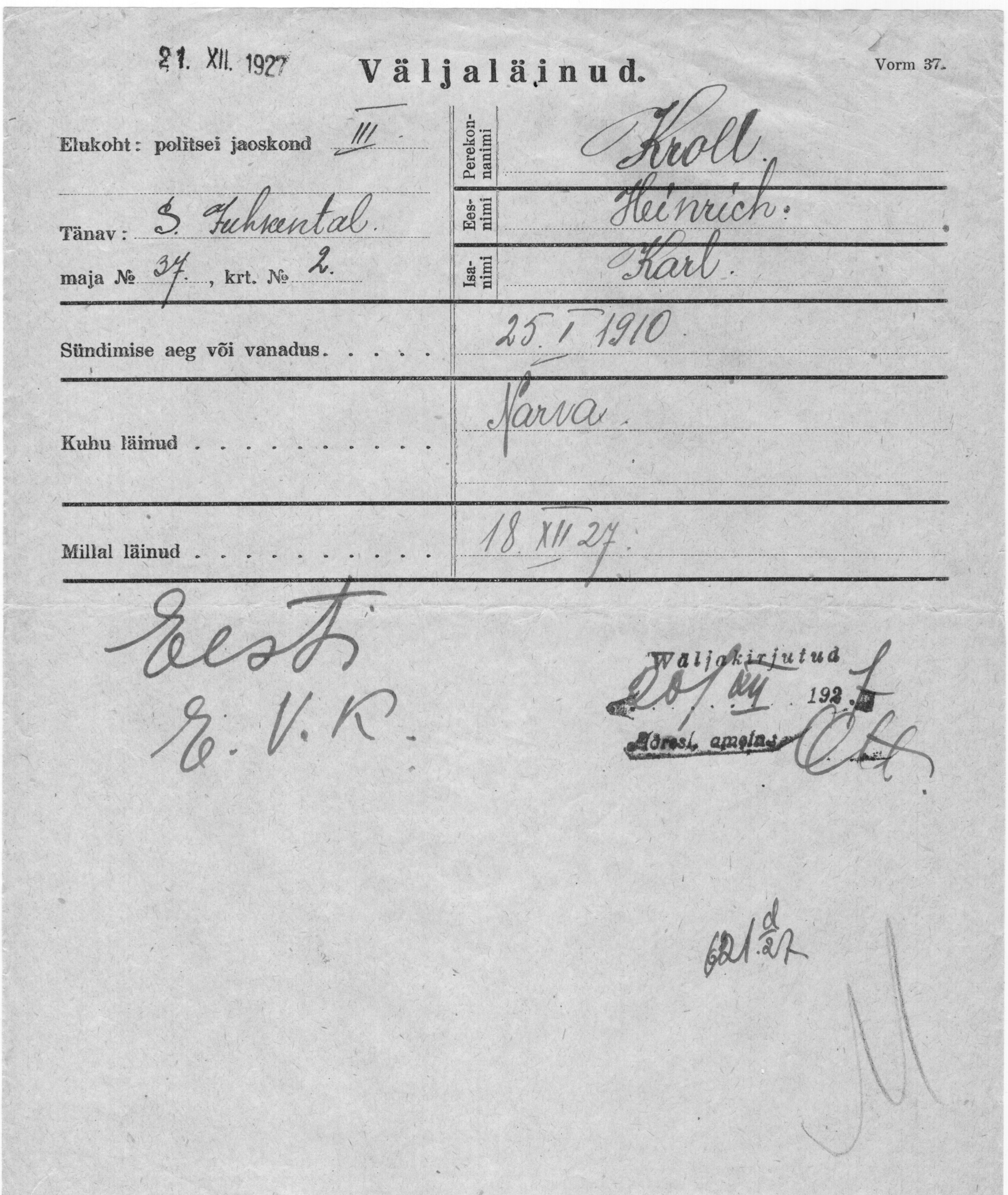 Kroll, Heinrich, Karl