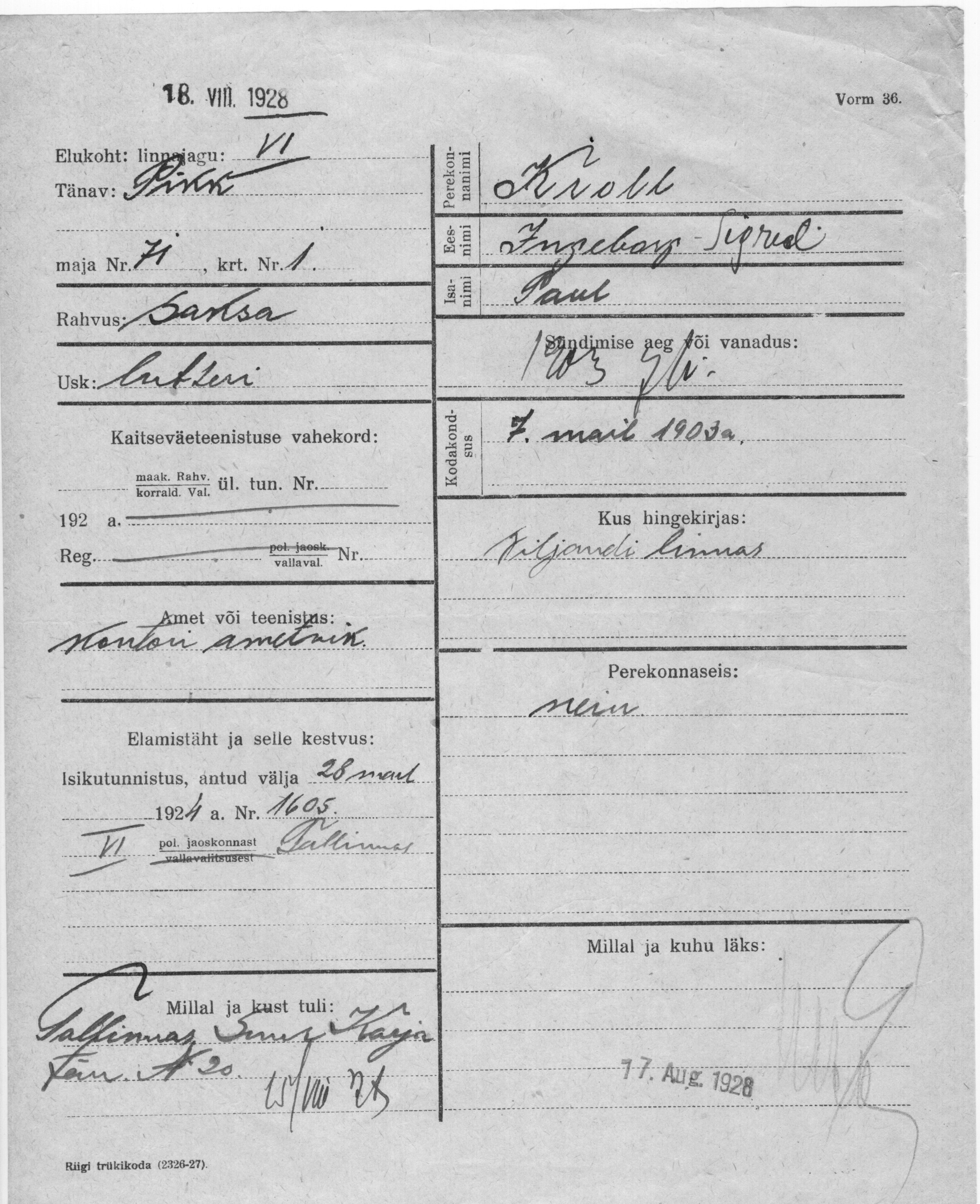 Kroll, Ingeborg-Sigred, Paul