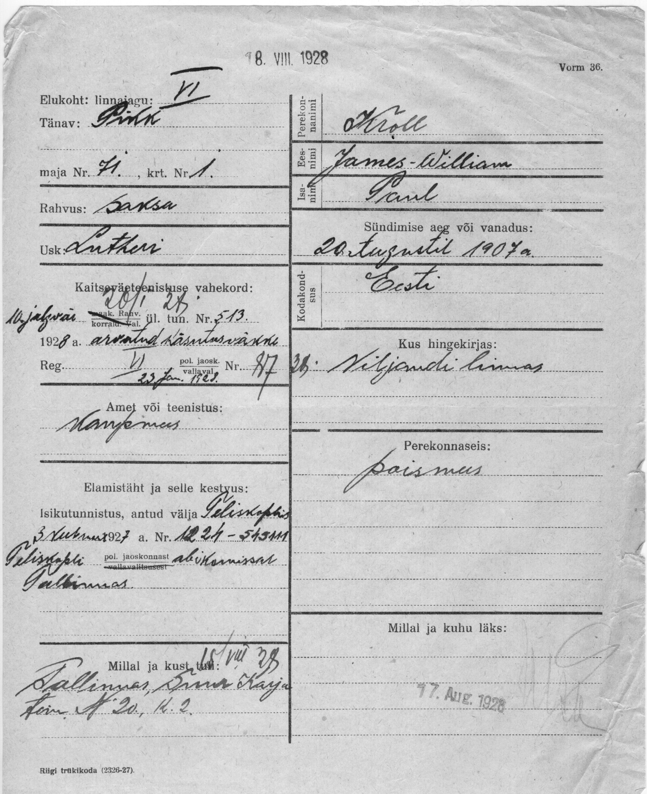 Kroll, James-William, Paul