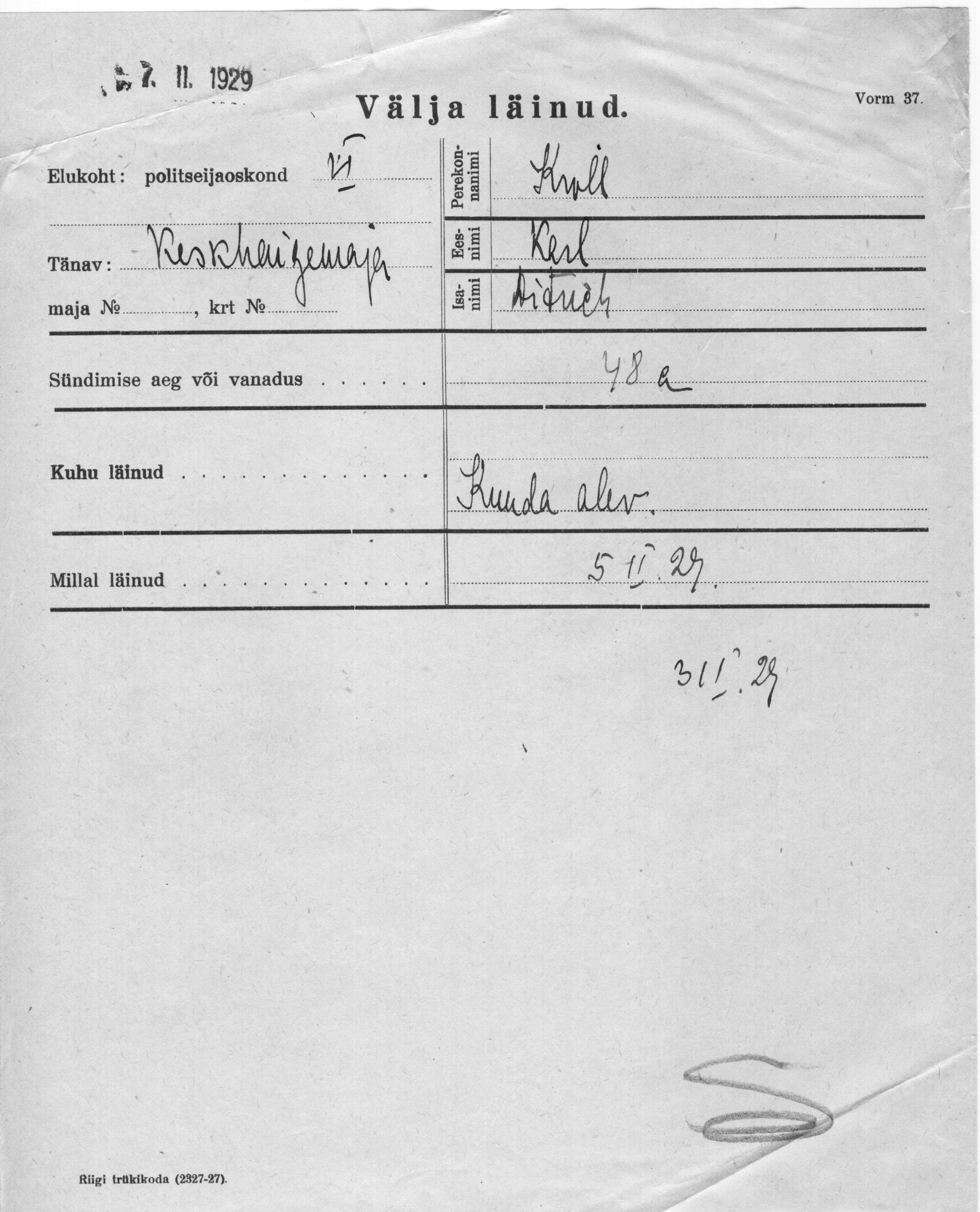 Kroll, Karl, Ditrich