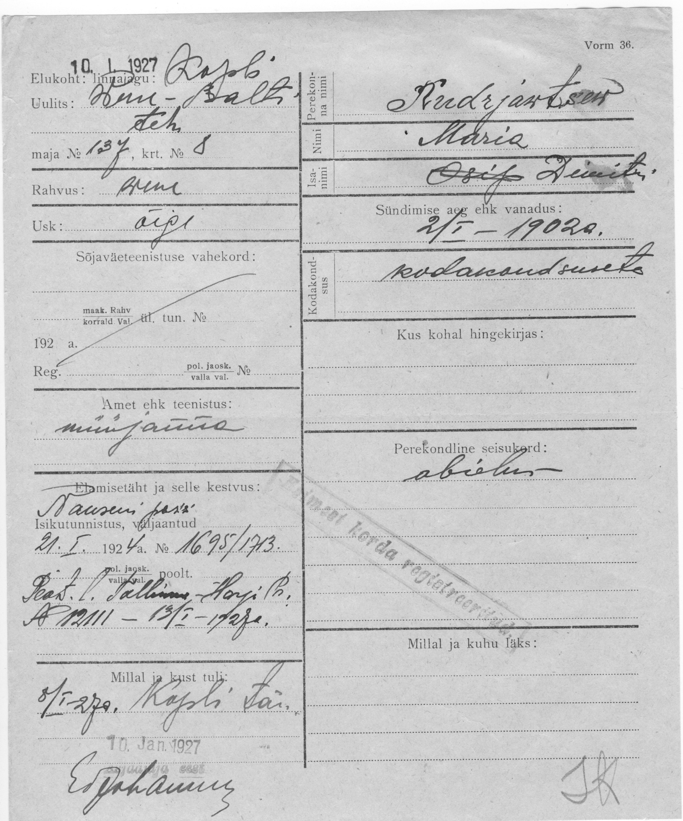 Kudrjawtsew, Maria, Dimitri