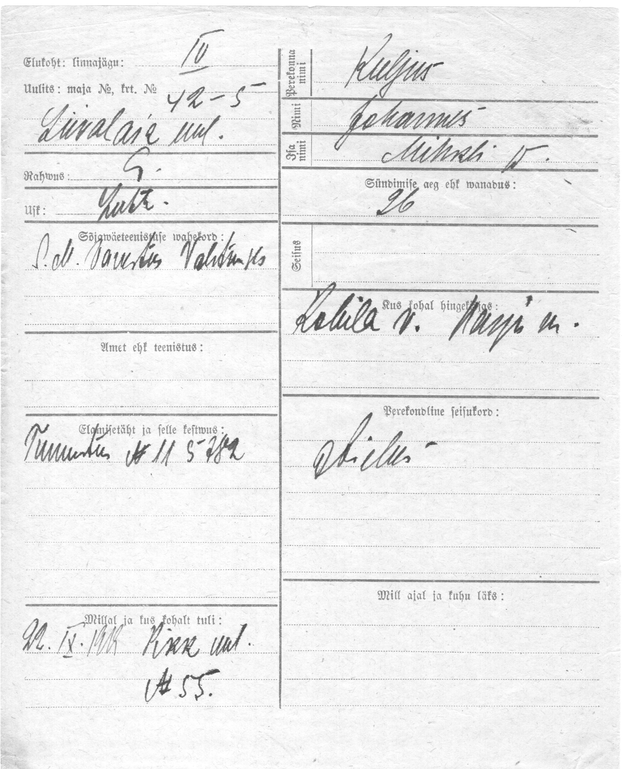 Kuljus, Johannes, Mihkel