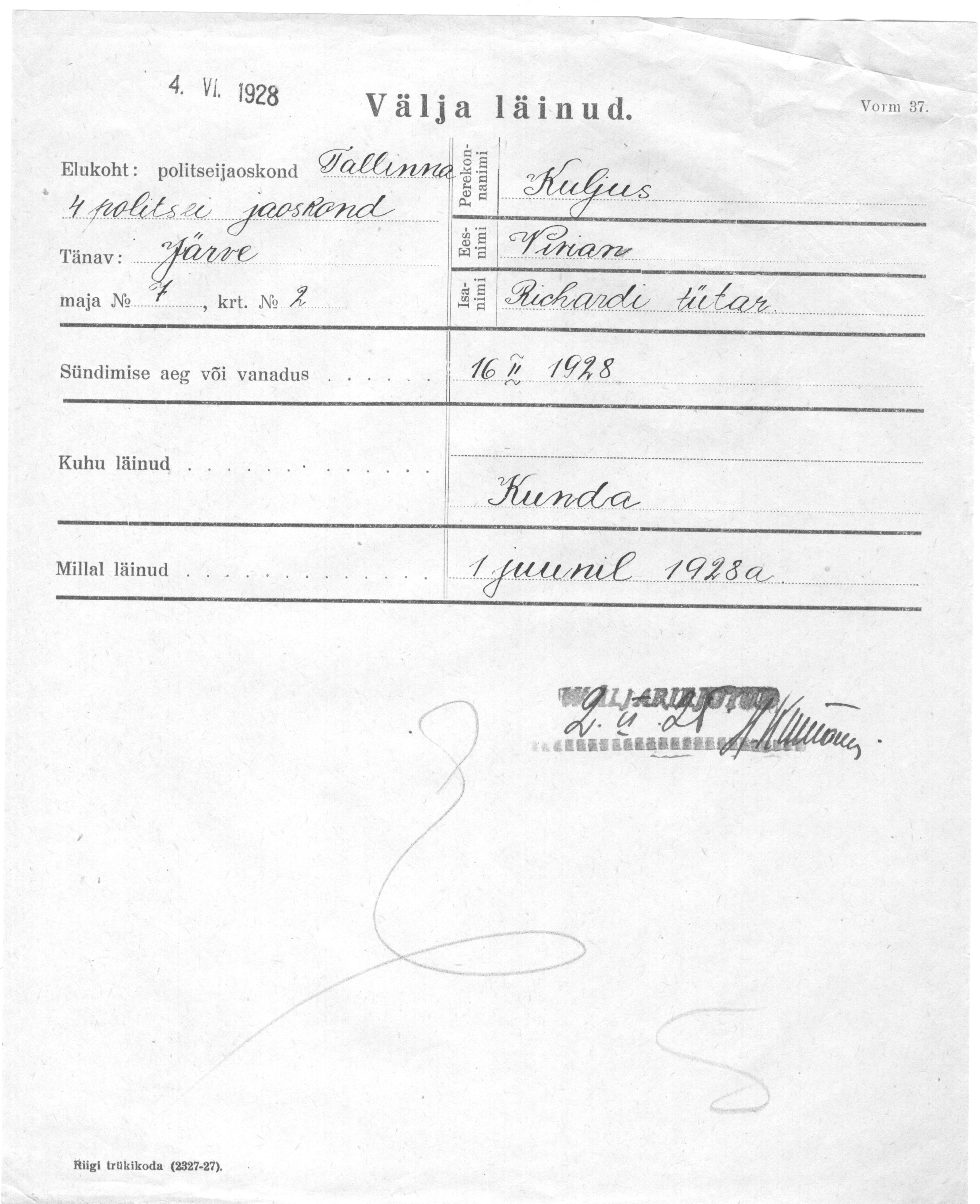 Kuljus, Vivian, Richard