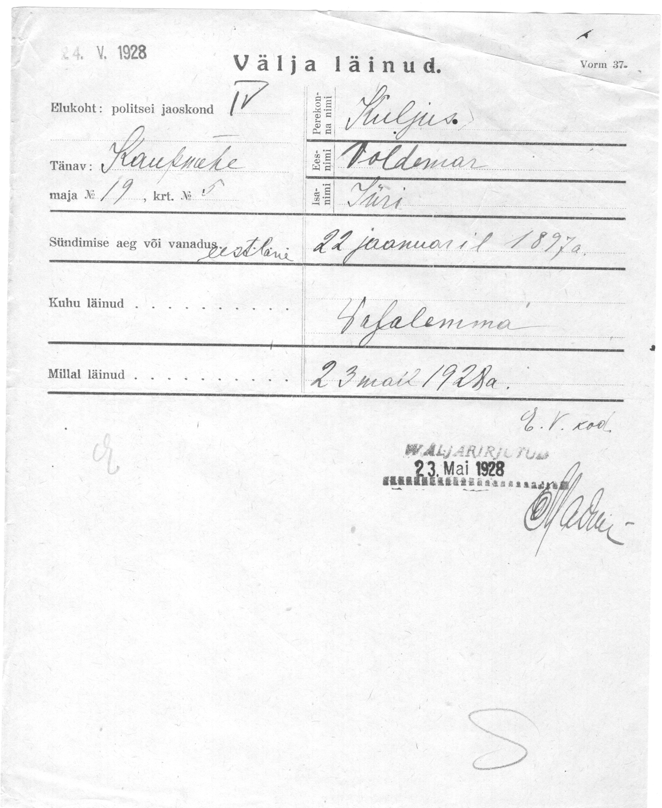 Kuljus, Voldemar, Jüri