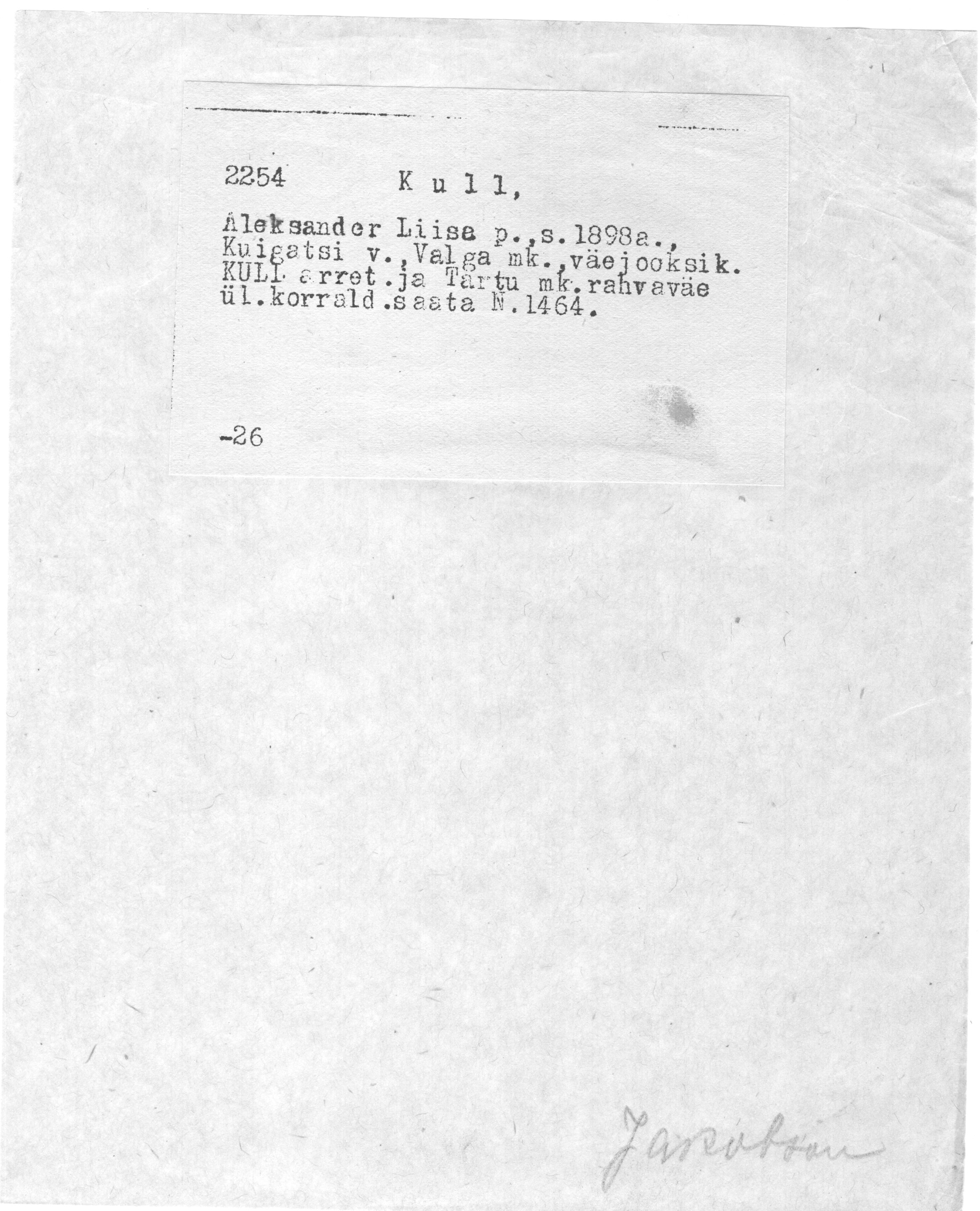 Kull, Aleksander, Liisa