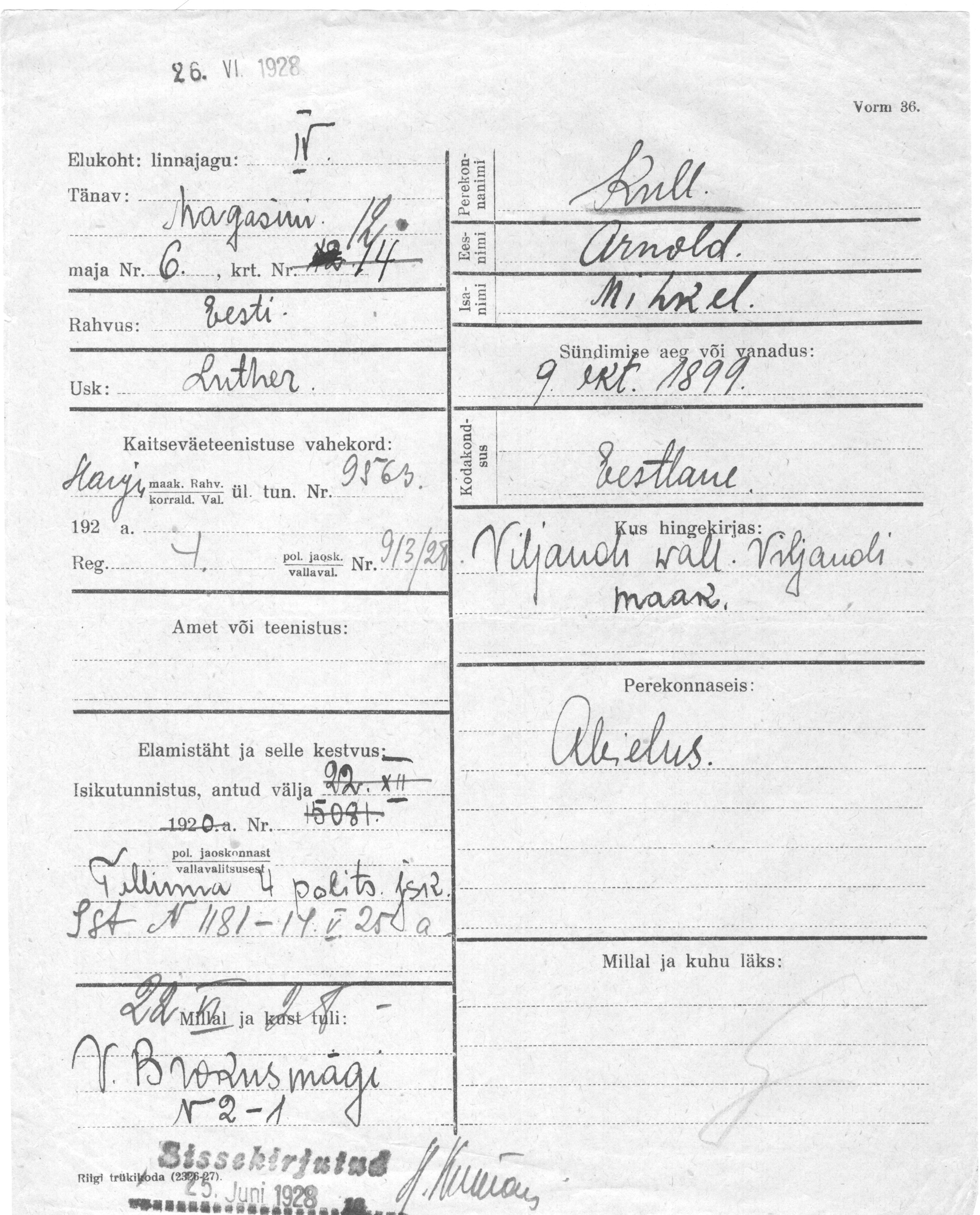 Kull, Arnold, Mihkel