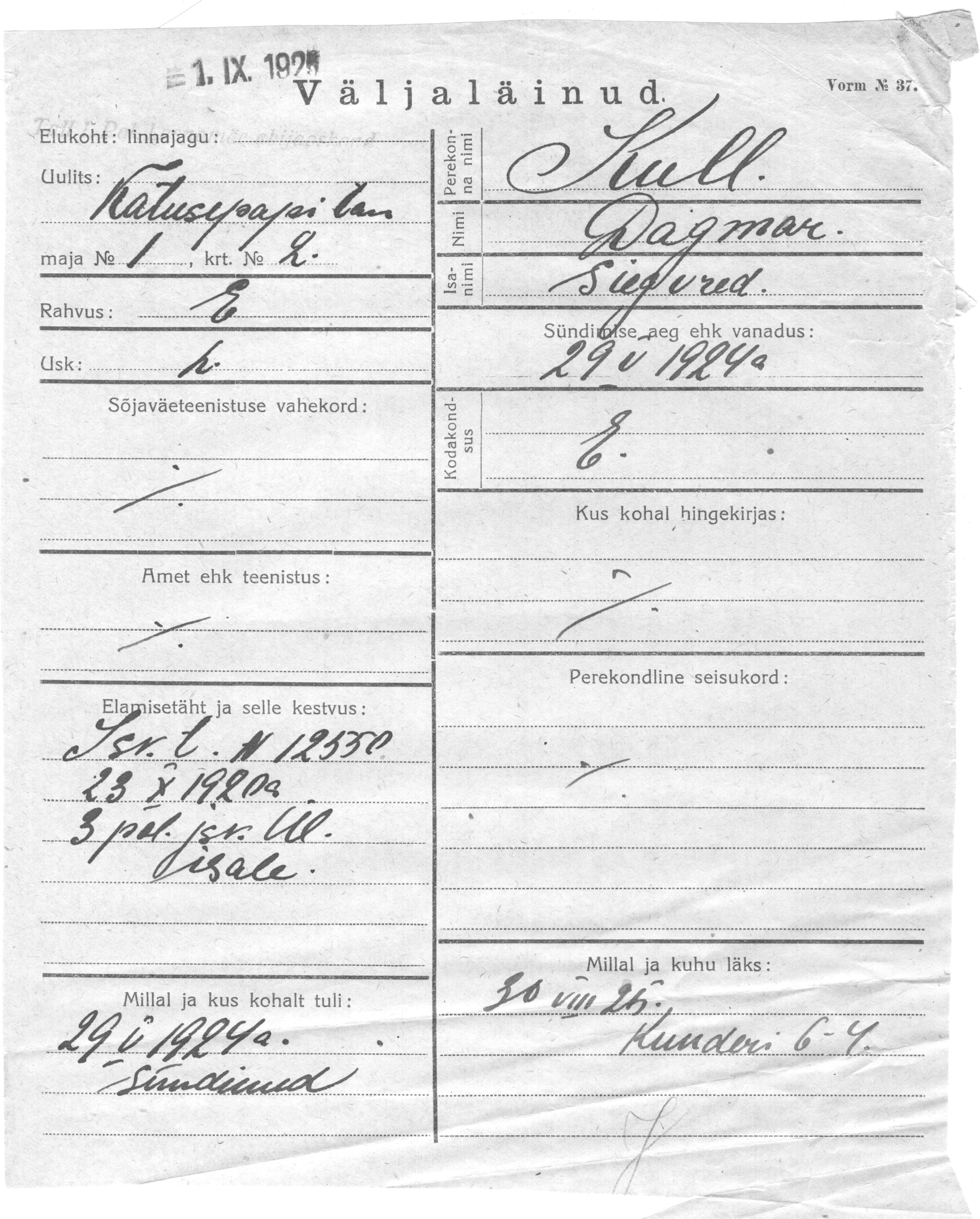 Kull, Dagmar, Siegvred