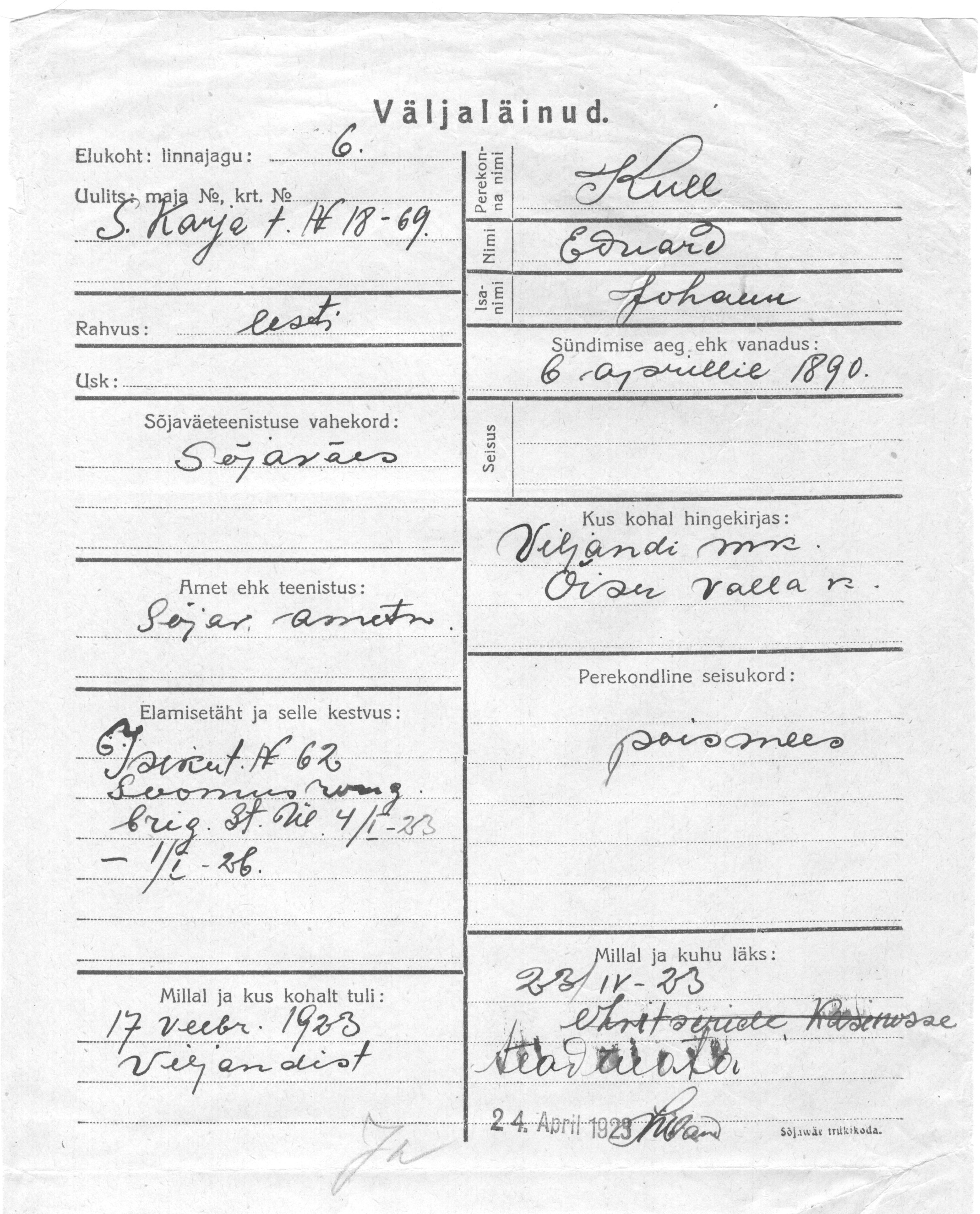 Kull, Eduard, Johann