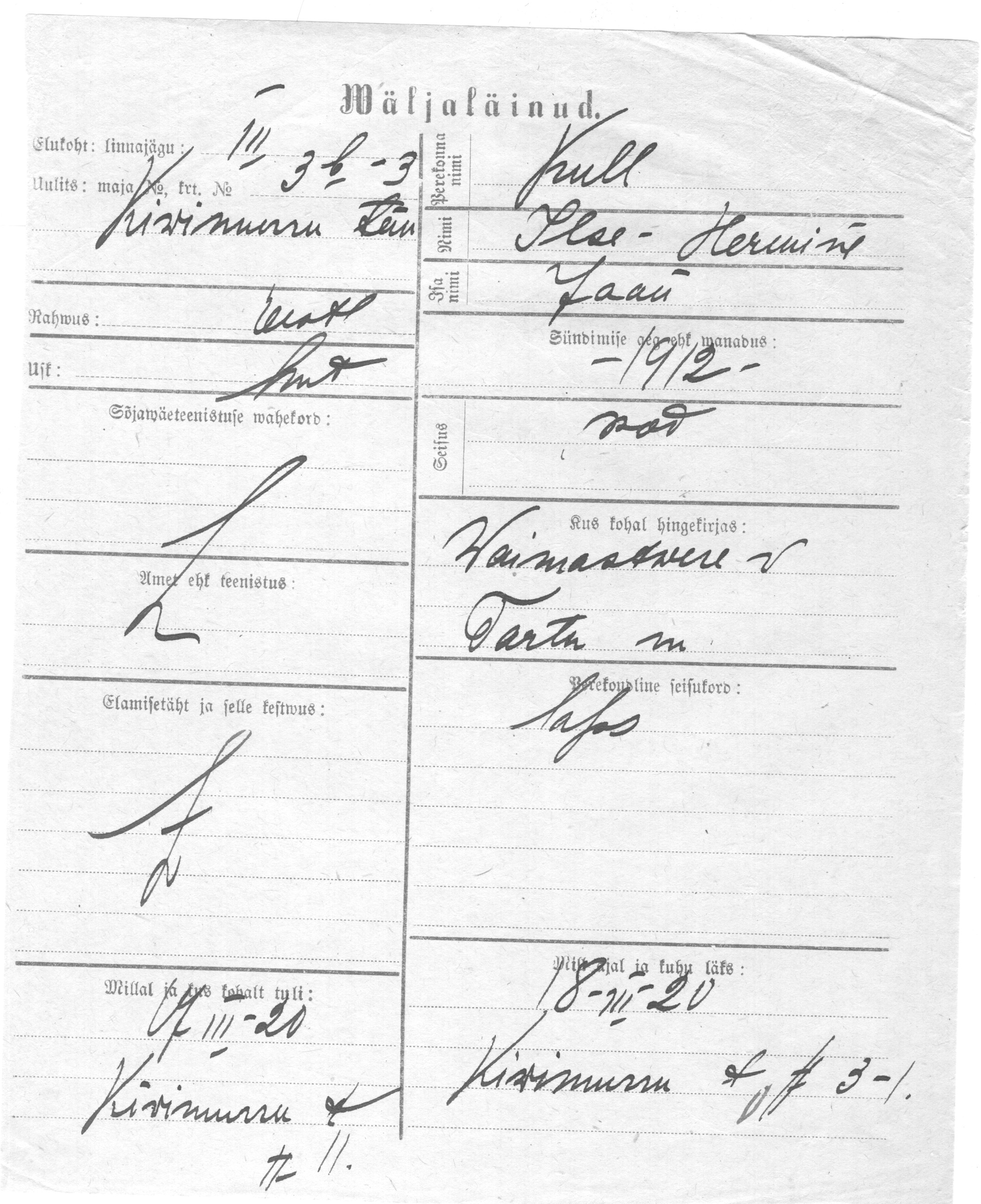 Kull, Ilse-Hermine, Jaan