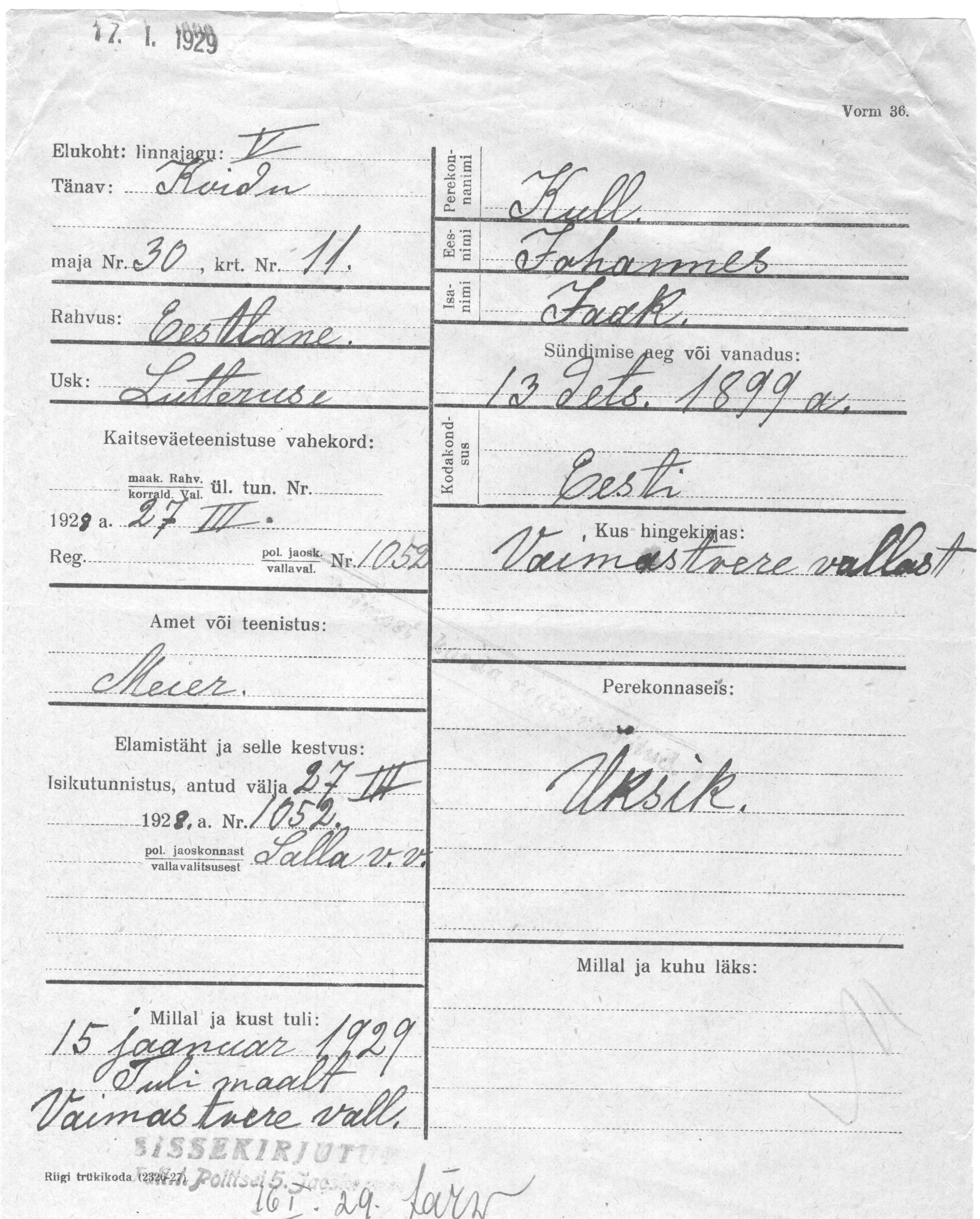 Kull, Johannes, Jaak