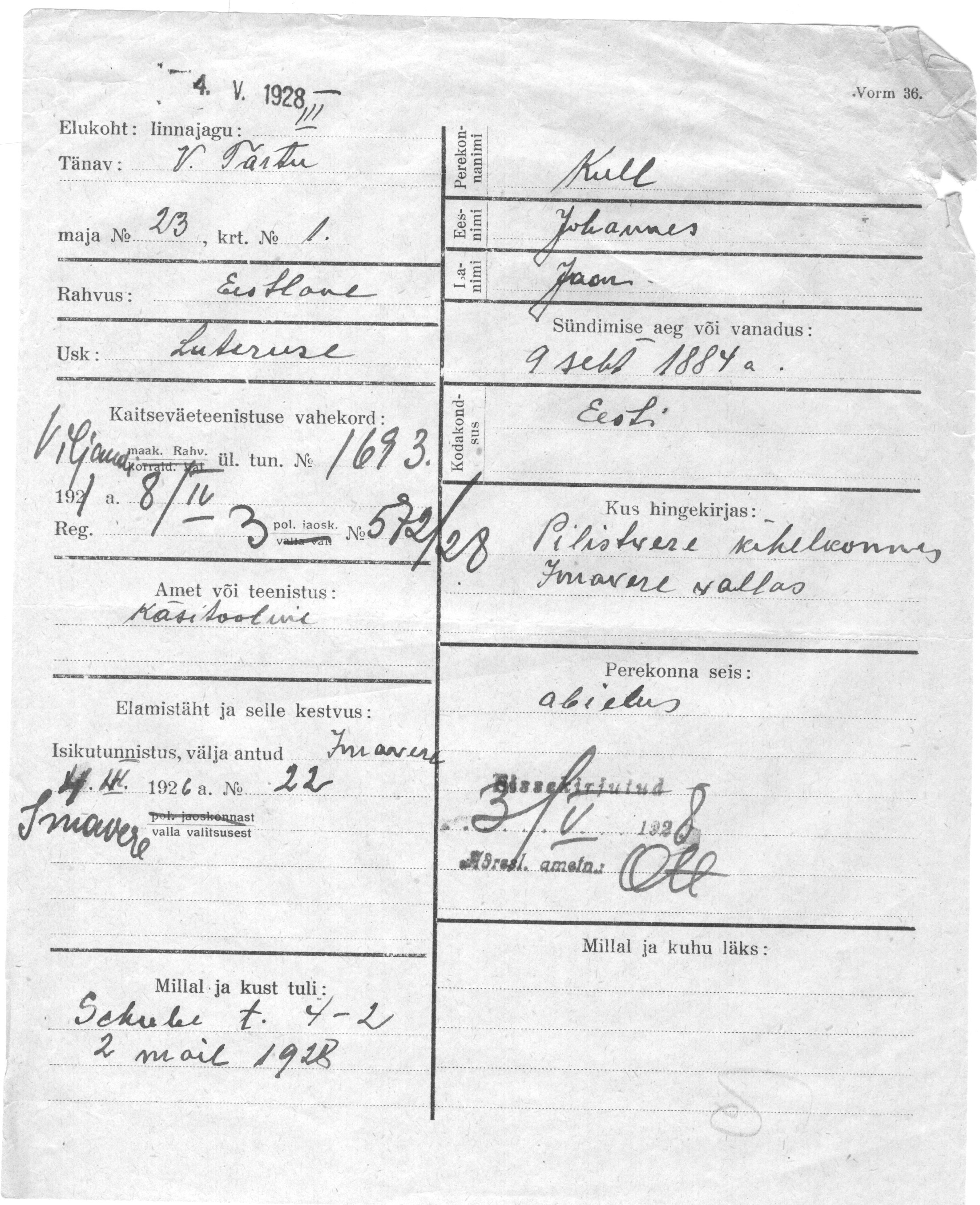 Kull, Johannes, Jaan