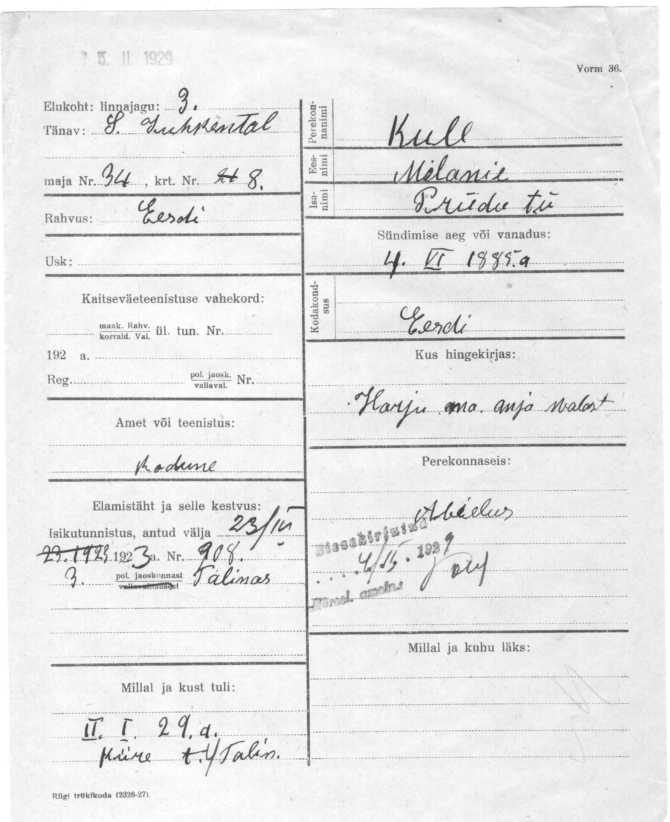 Kull, Melanie, Priidu