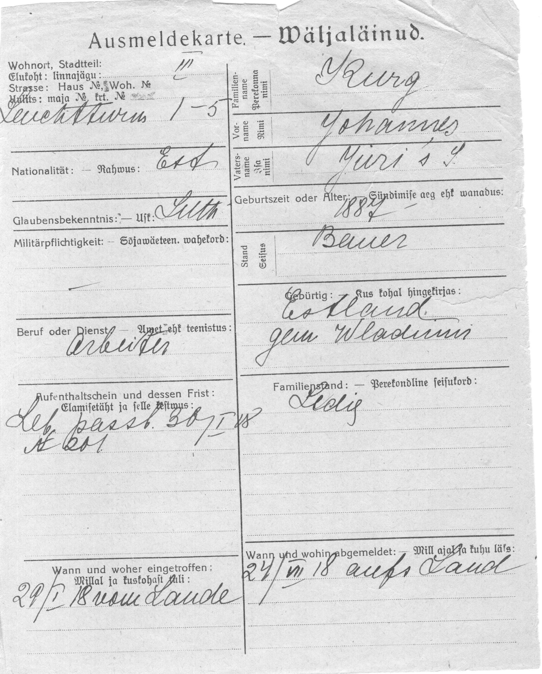 Kurg, Johannes, Jüri