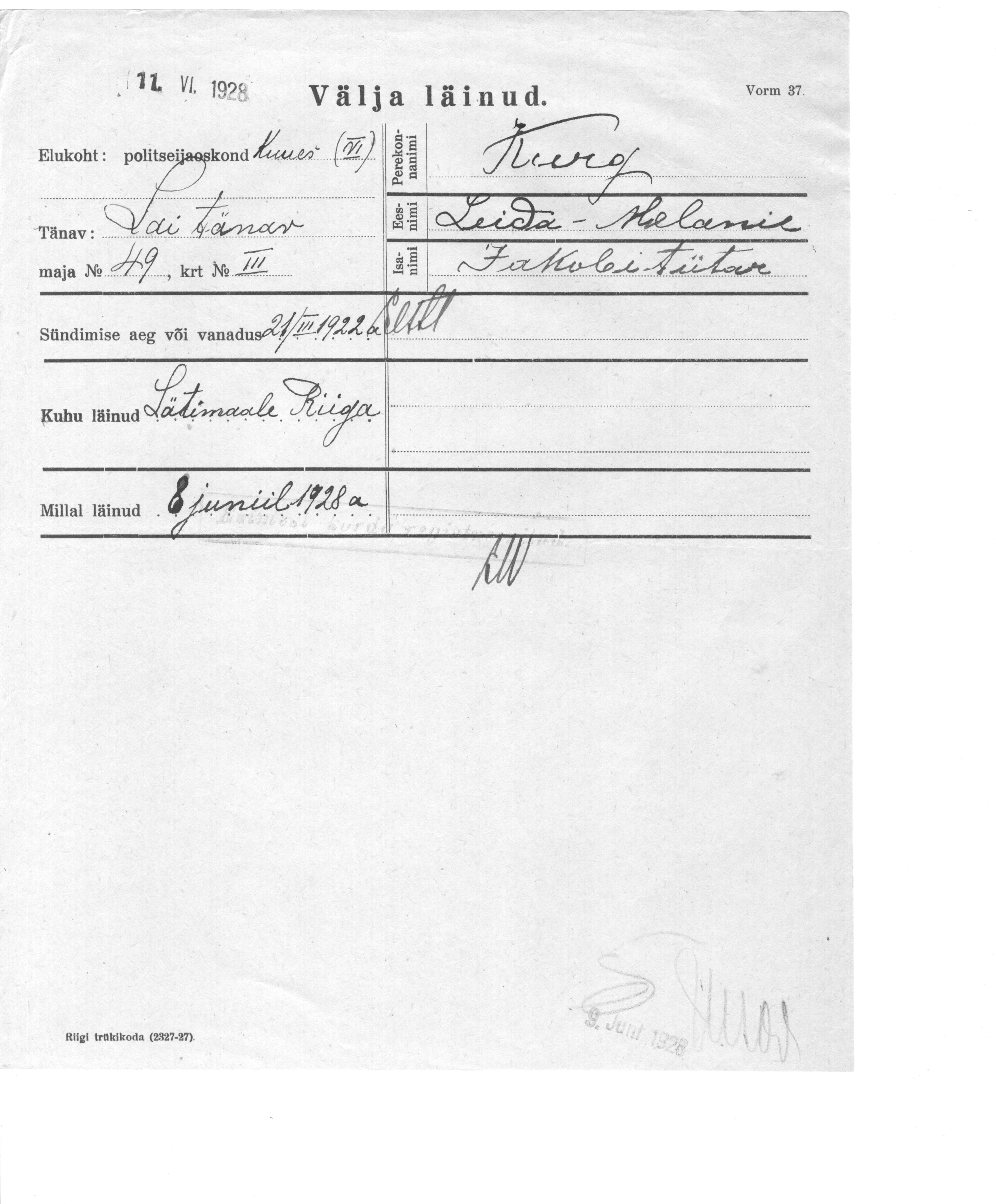 Kurg, Leida-Melanie, Jakob