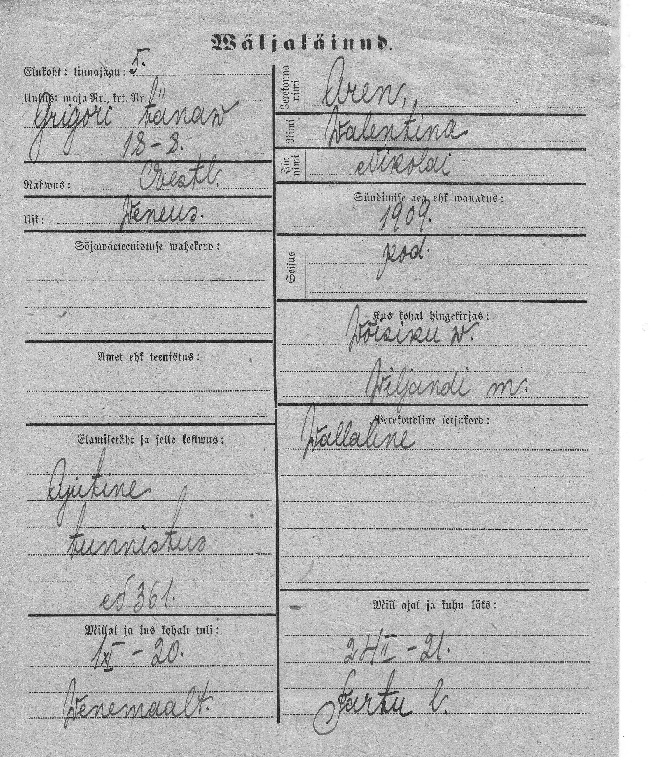 Aren, Walentina, Nikolai