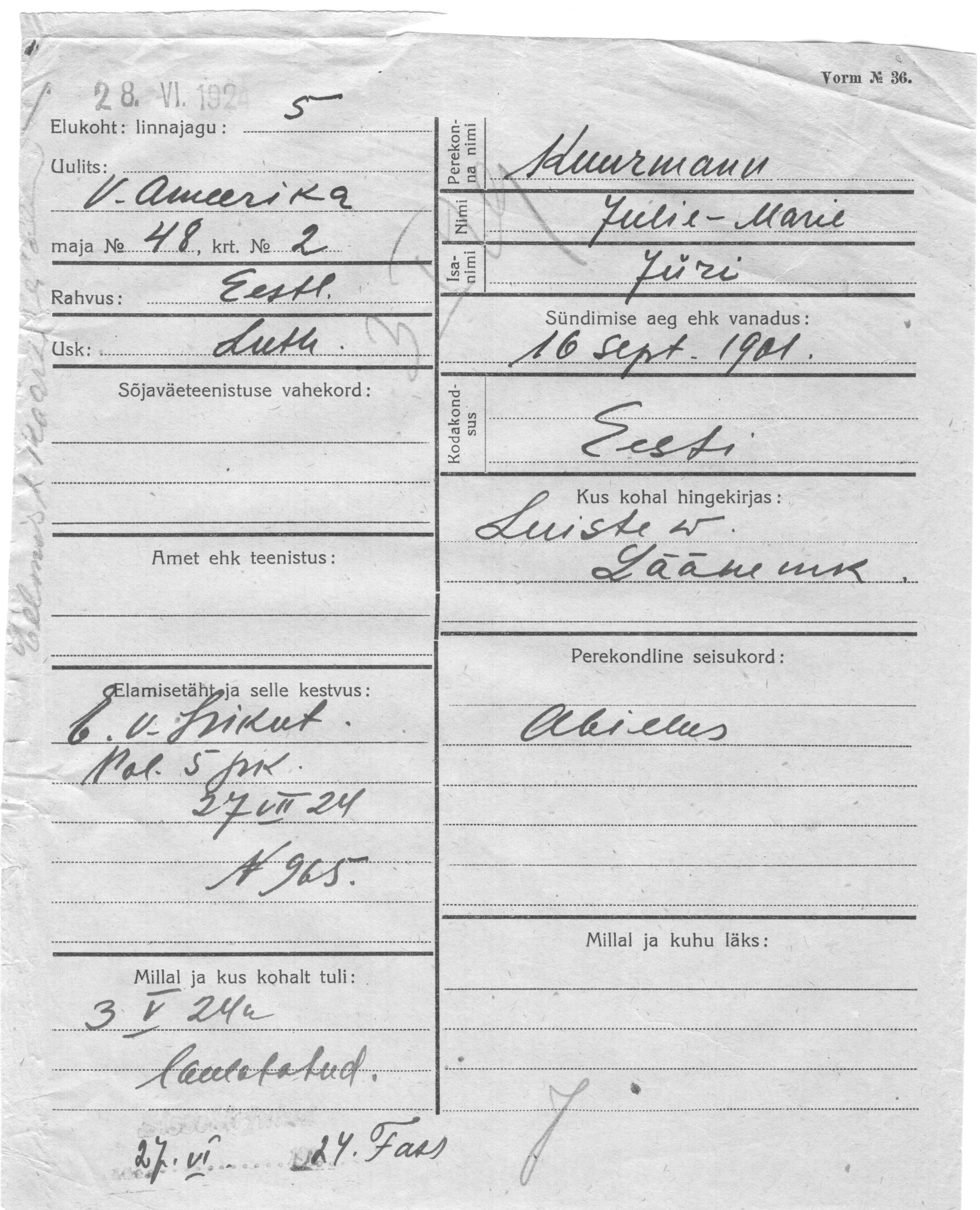 Kuurmann, Julie-Marie, Jüri