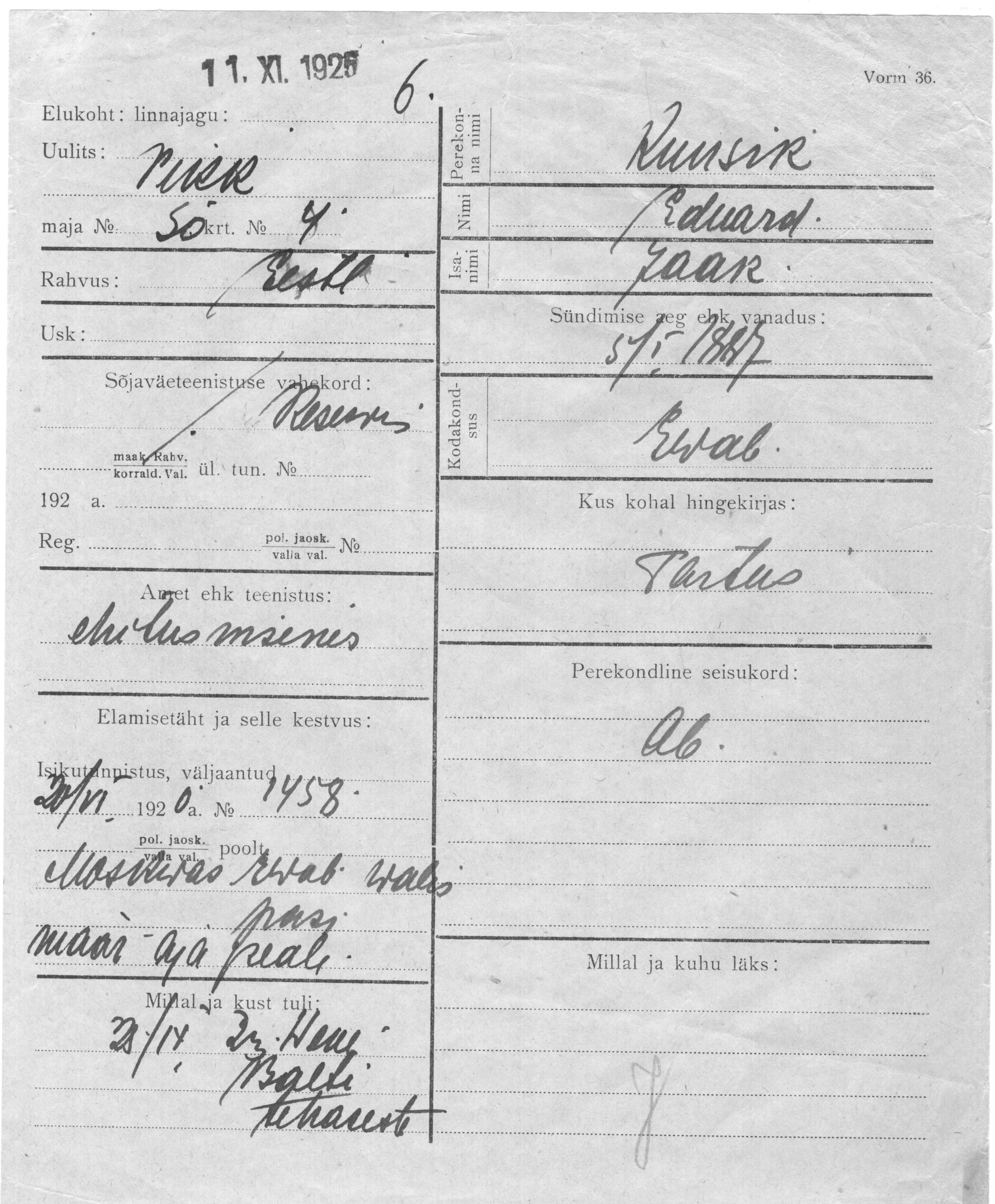 Kuusik, Eduard, Jaak