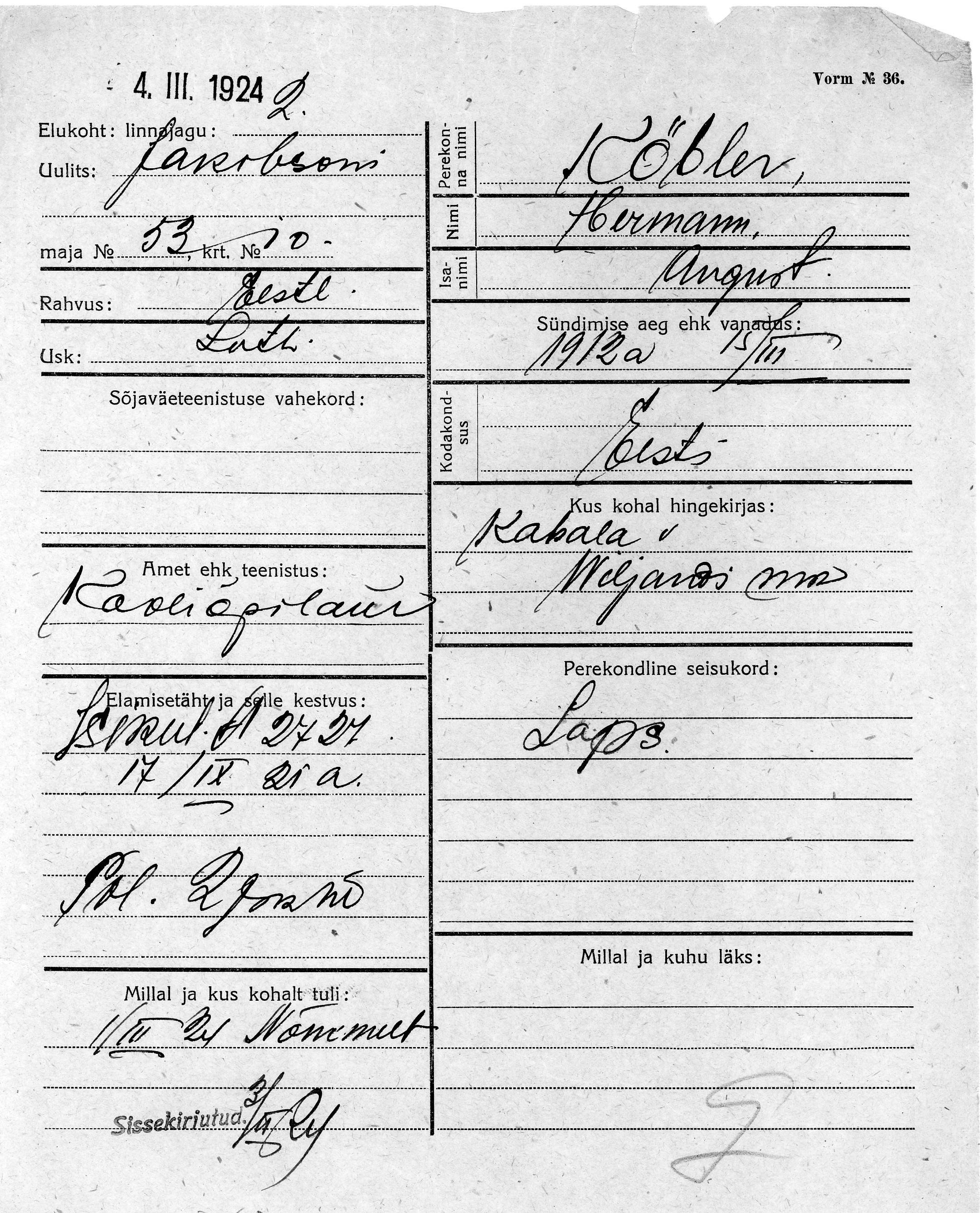 Köbler, Hermann, August