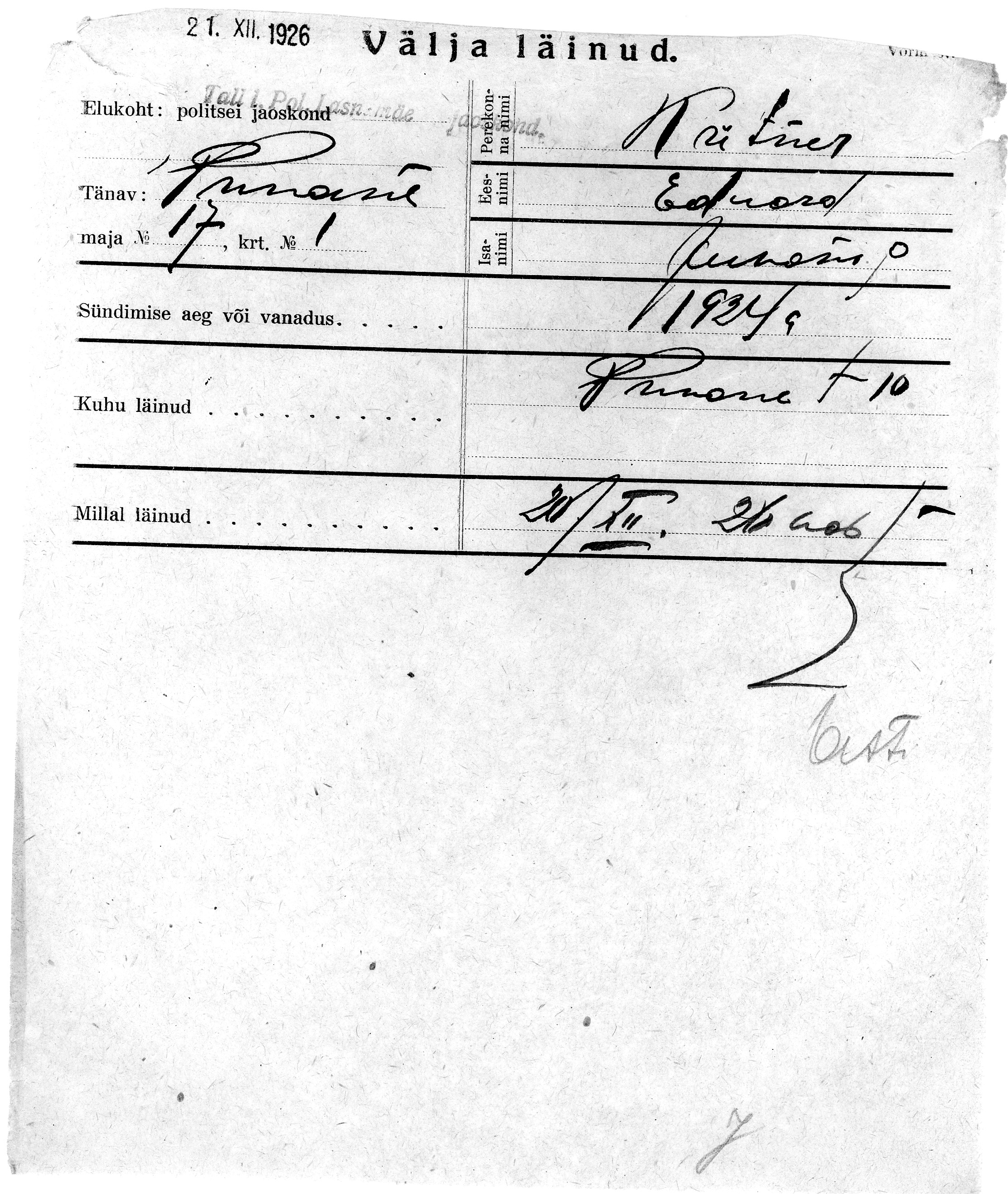 Kütner, Eduard, Juhan