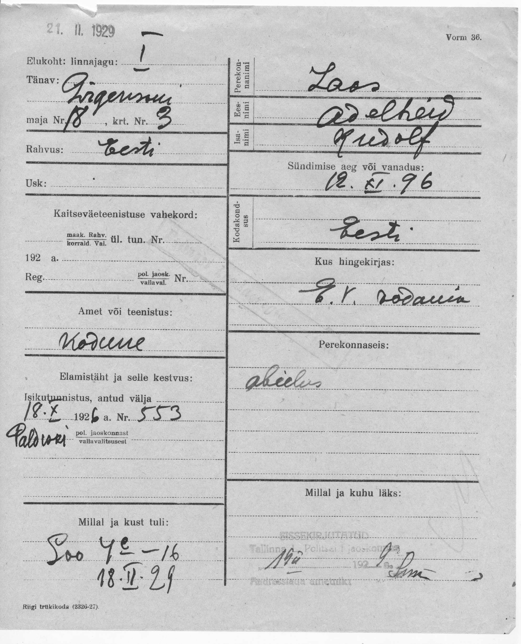 Laas, Adelheid, Rudolf