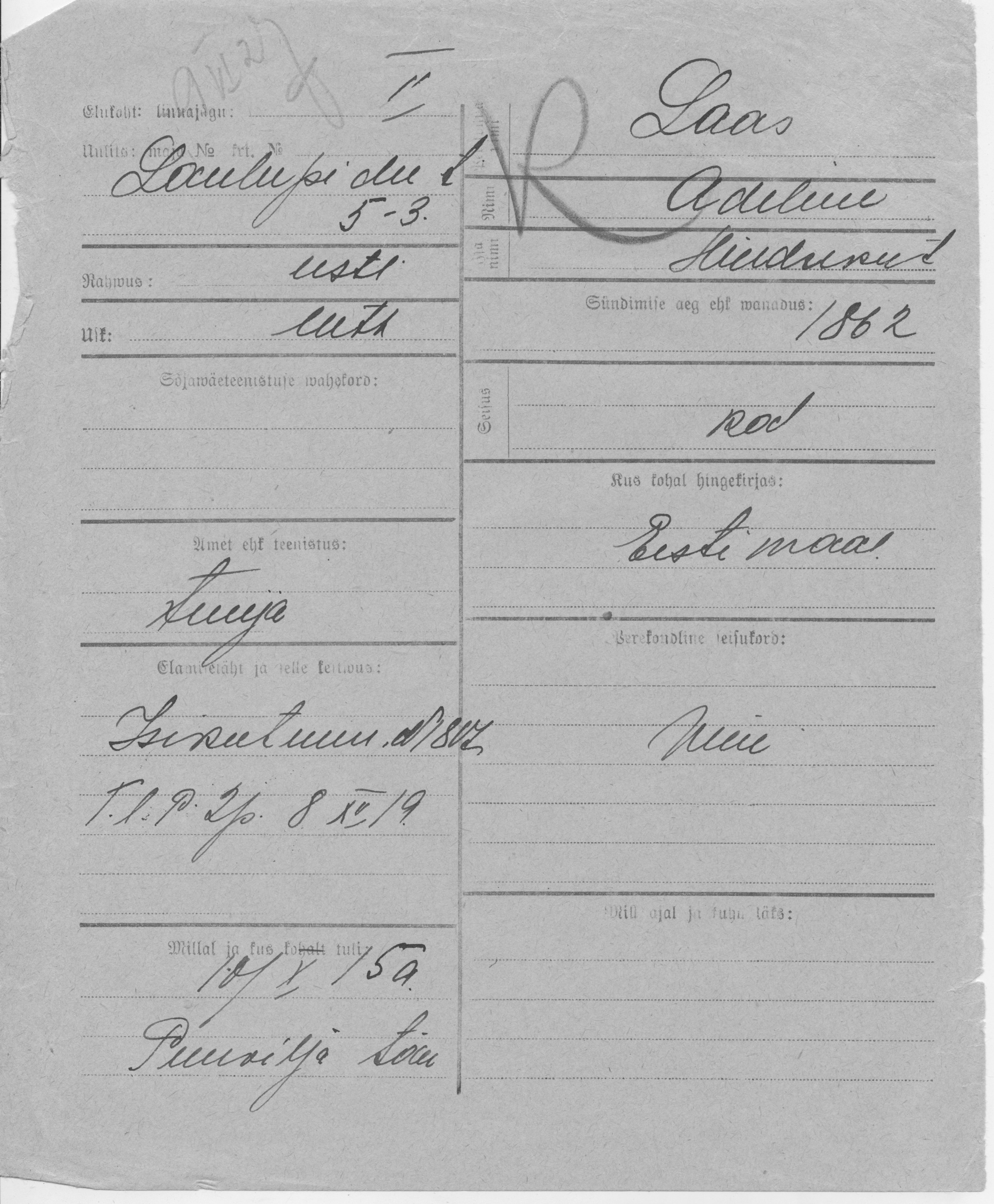 Laas, Adeline, Hindrek