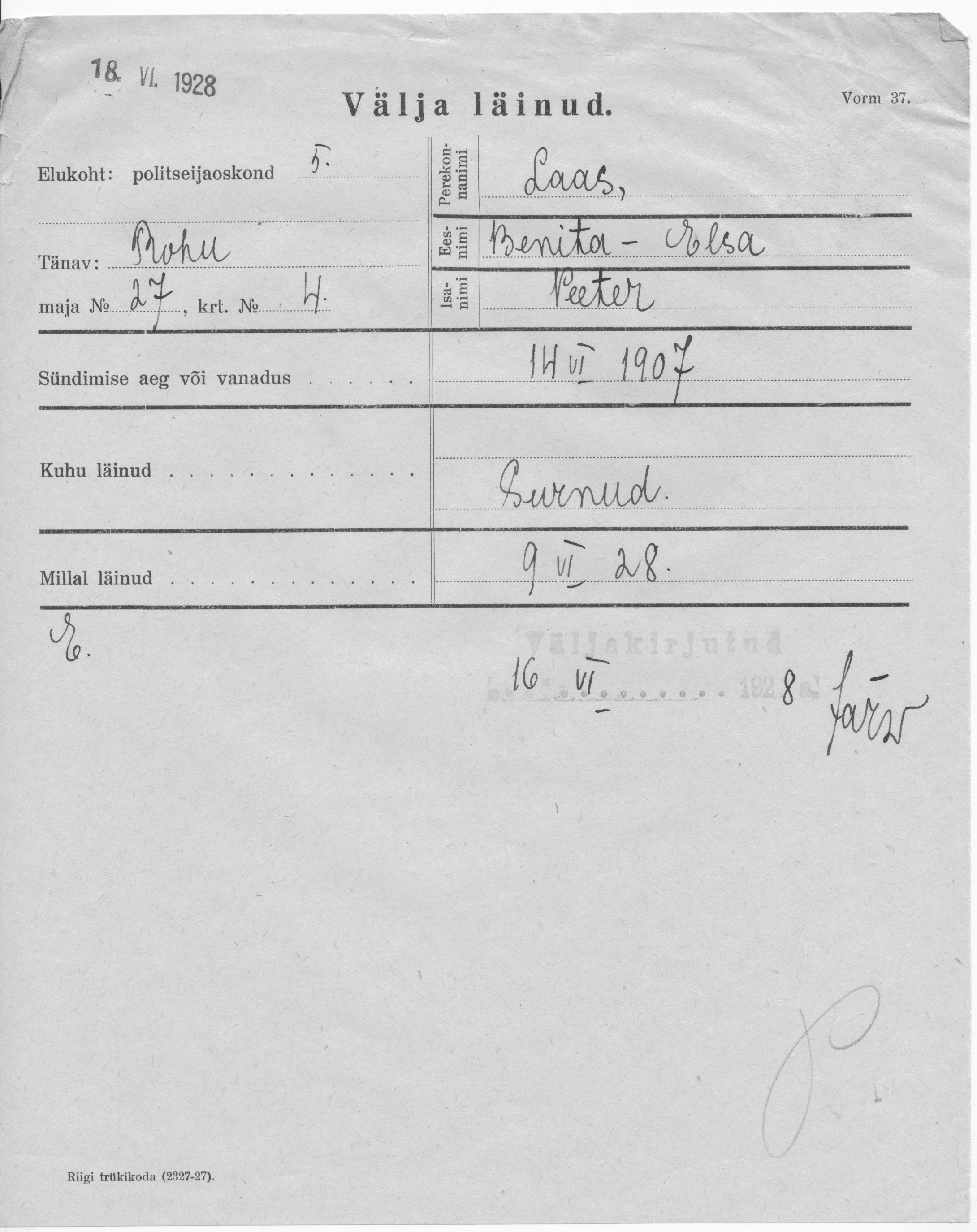 Laas, Benita-Elsa, Peeter