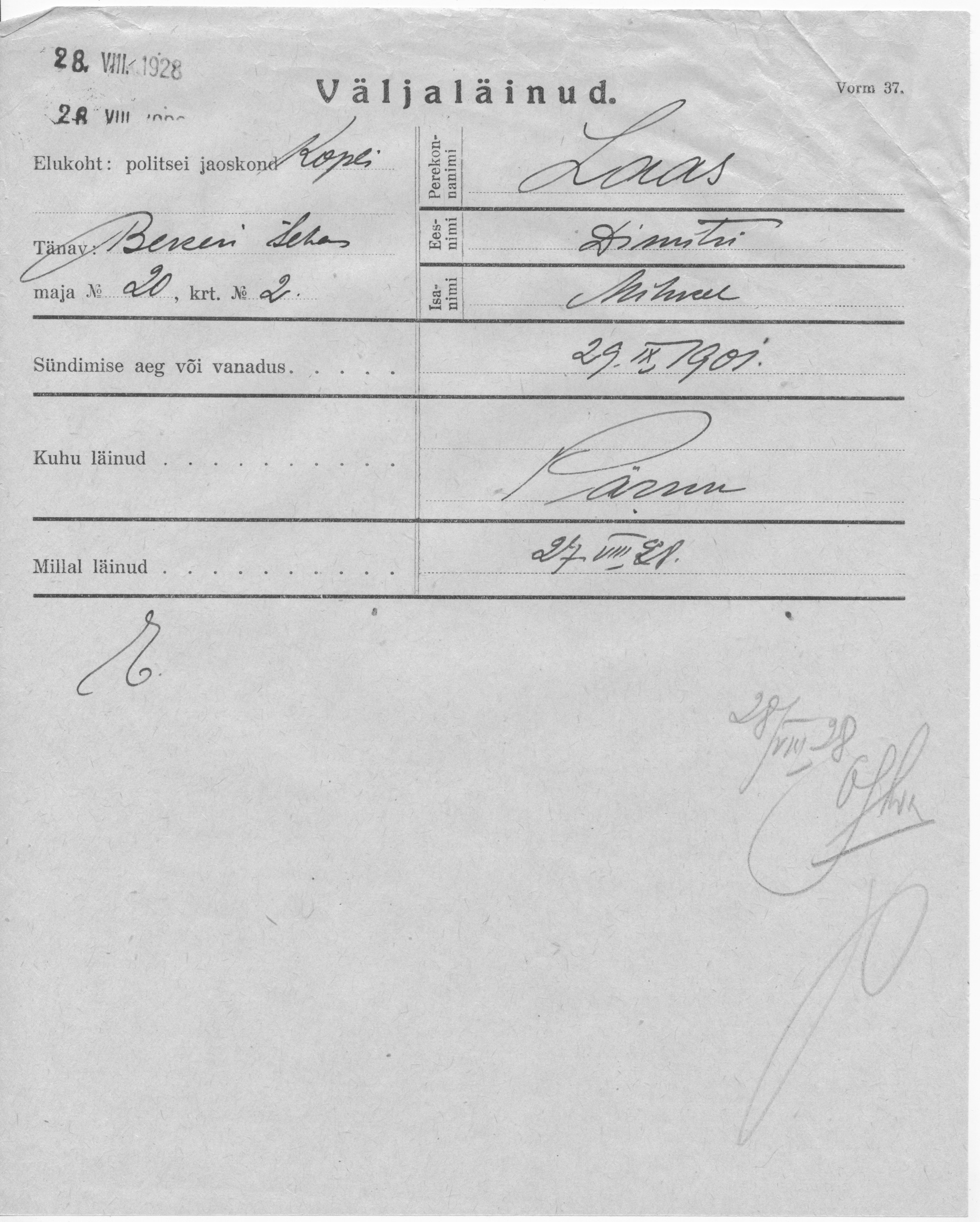 Laas, Dimitri, Mihkel