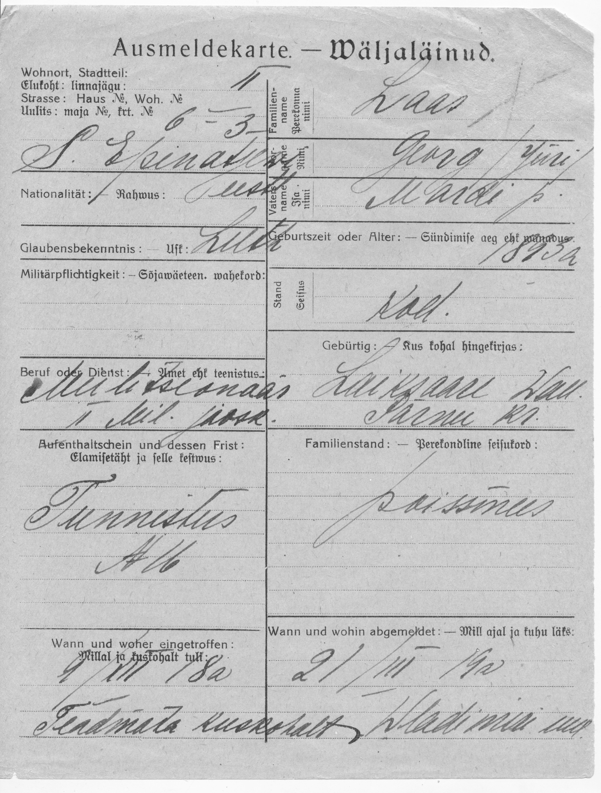 Laas, Georg(Jüri), Mart