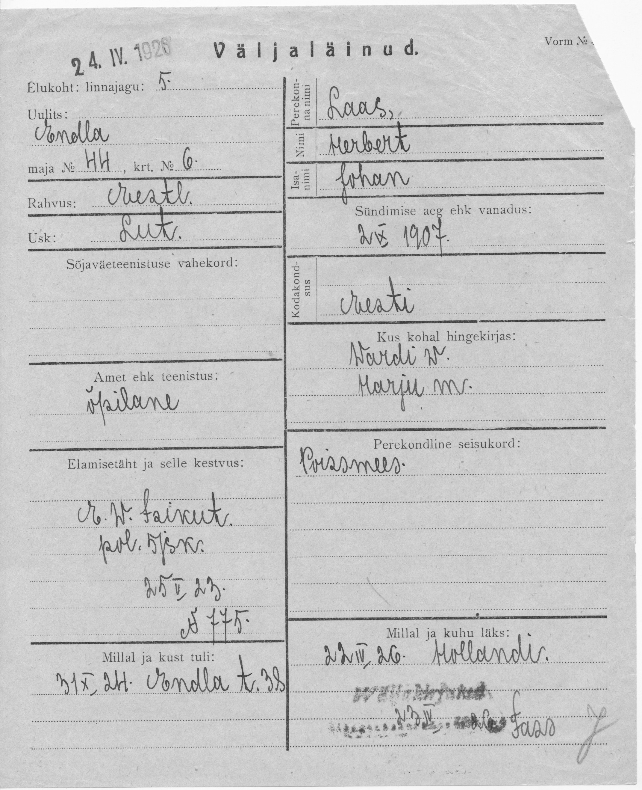 Laas, Herbert, Johan