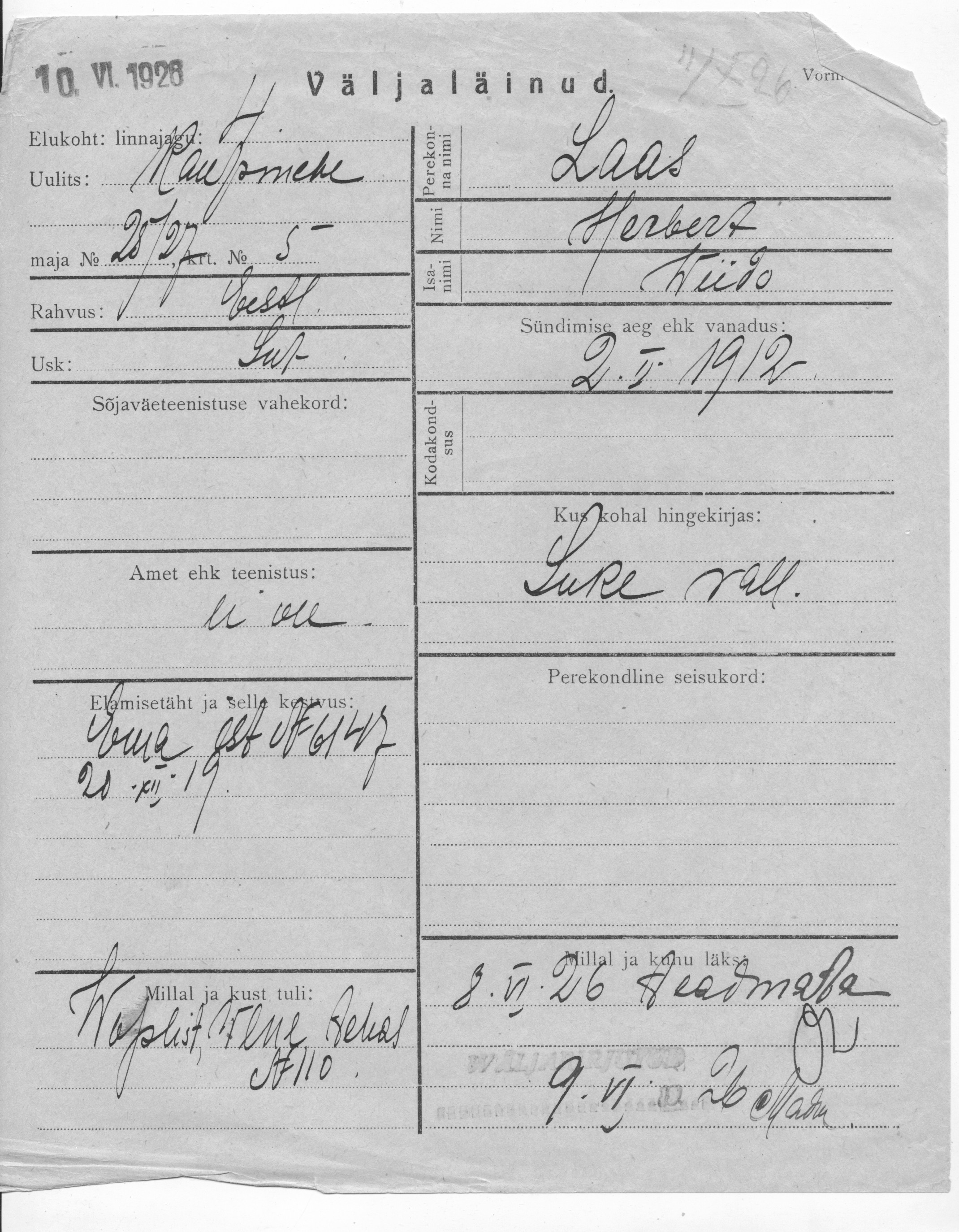 Laas, Herbert, Wiido