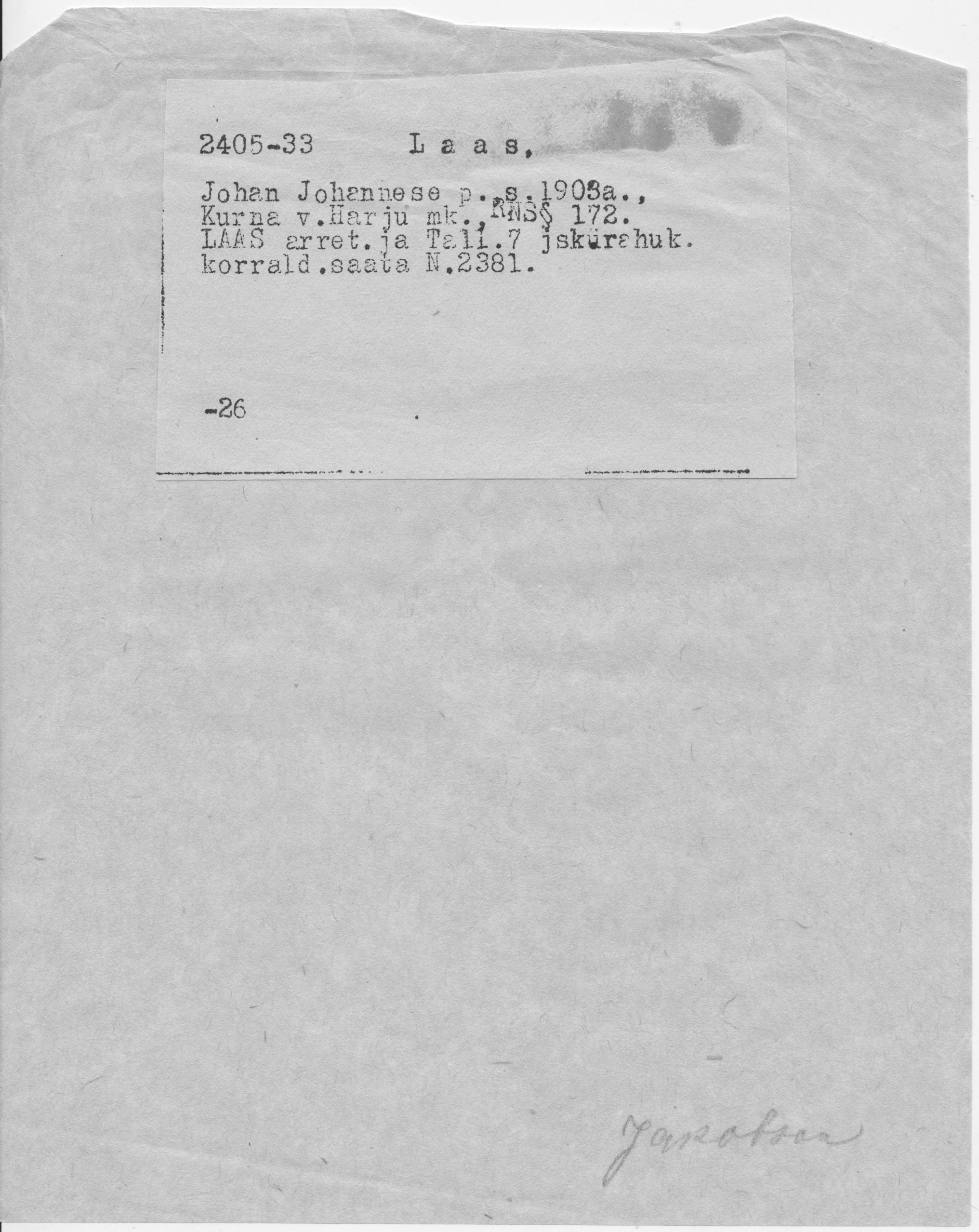 Laas, Johan, Johannes