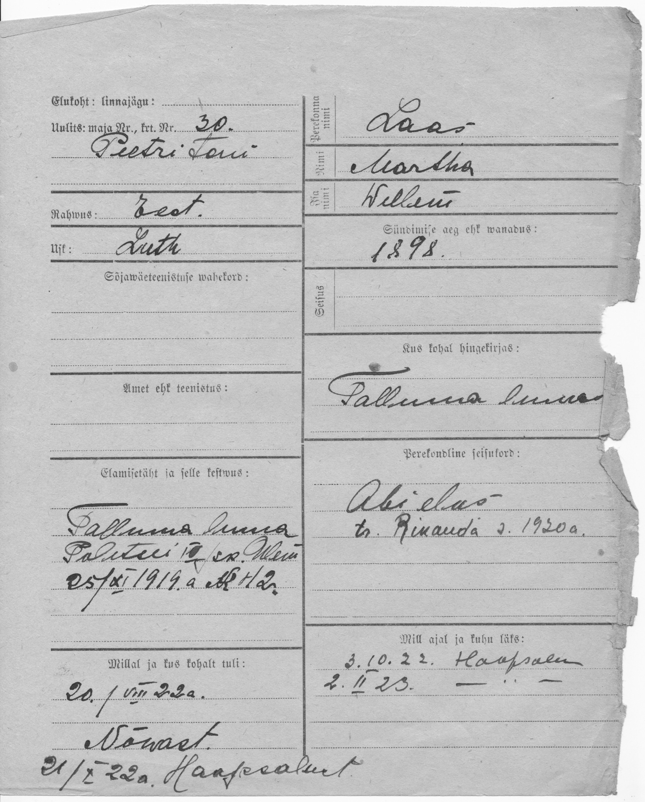 Laas, Martha, Willem