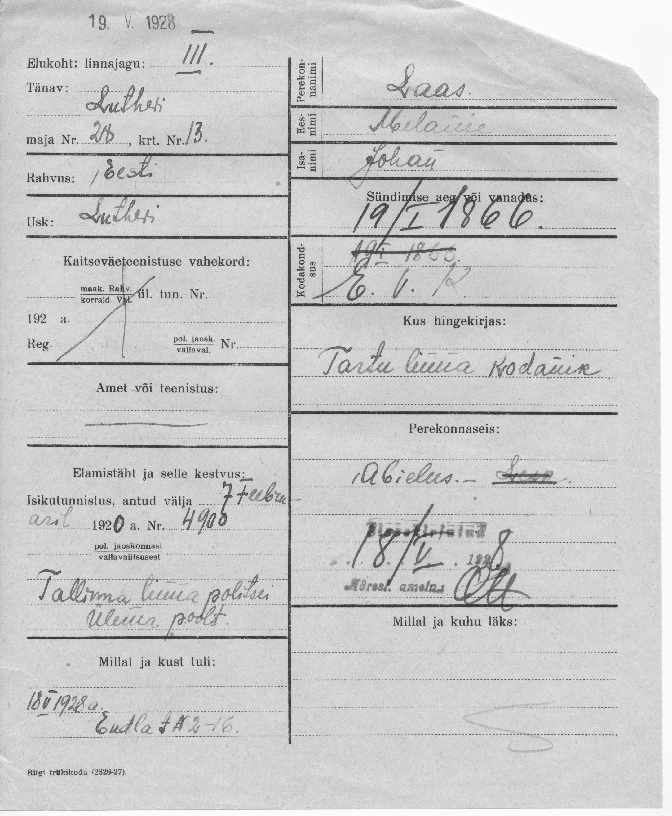 Laas, Melanie, Johan