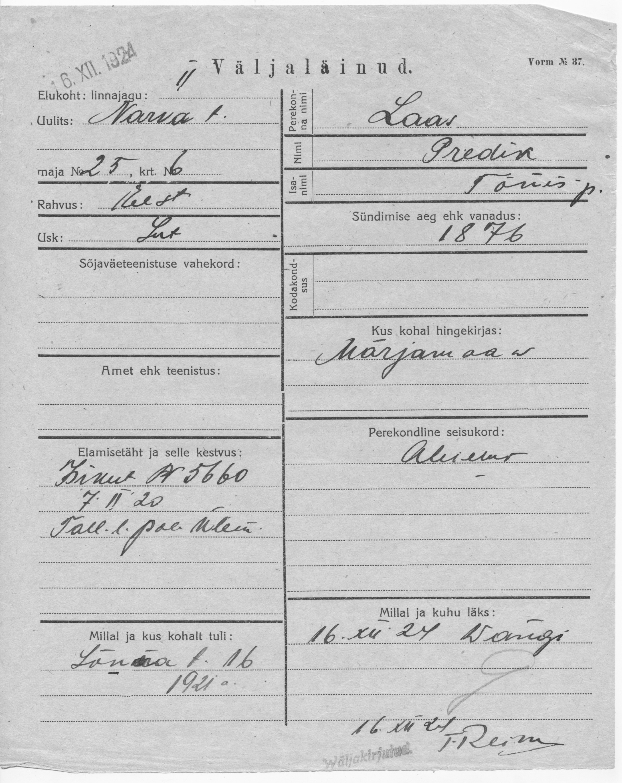 Laas, Predik, Tõnis